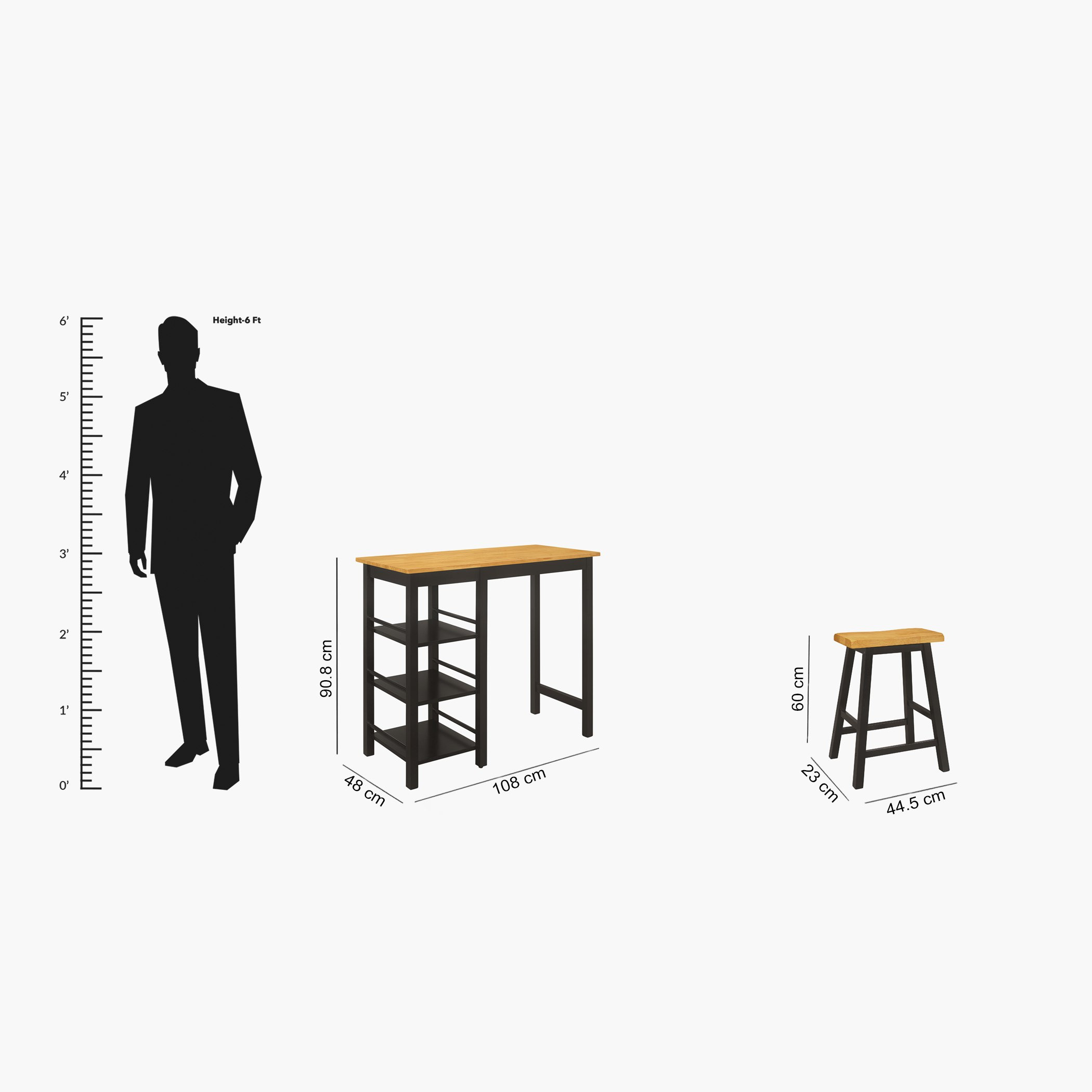 Treeger 2-Seater High Dining Set-hbxfurniture-diningtablesandsets-diningsets-twoseater-image-9