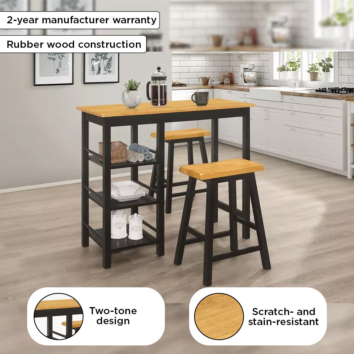Treeger 2-Seater High Dining Set-hbxfurniture-diningtablesandsets-diningsets-twoseater-image-4