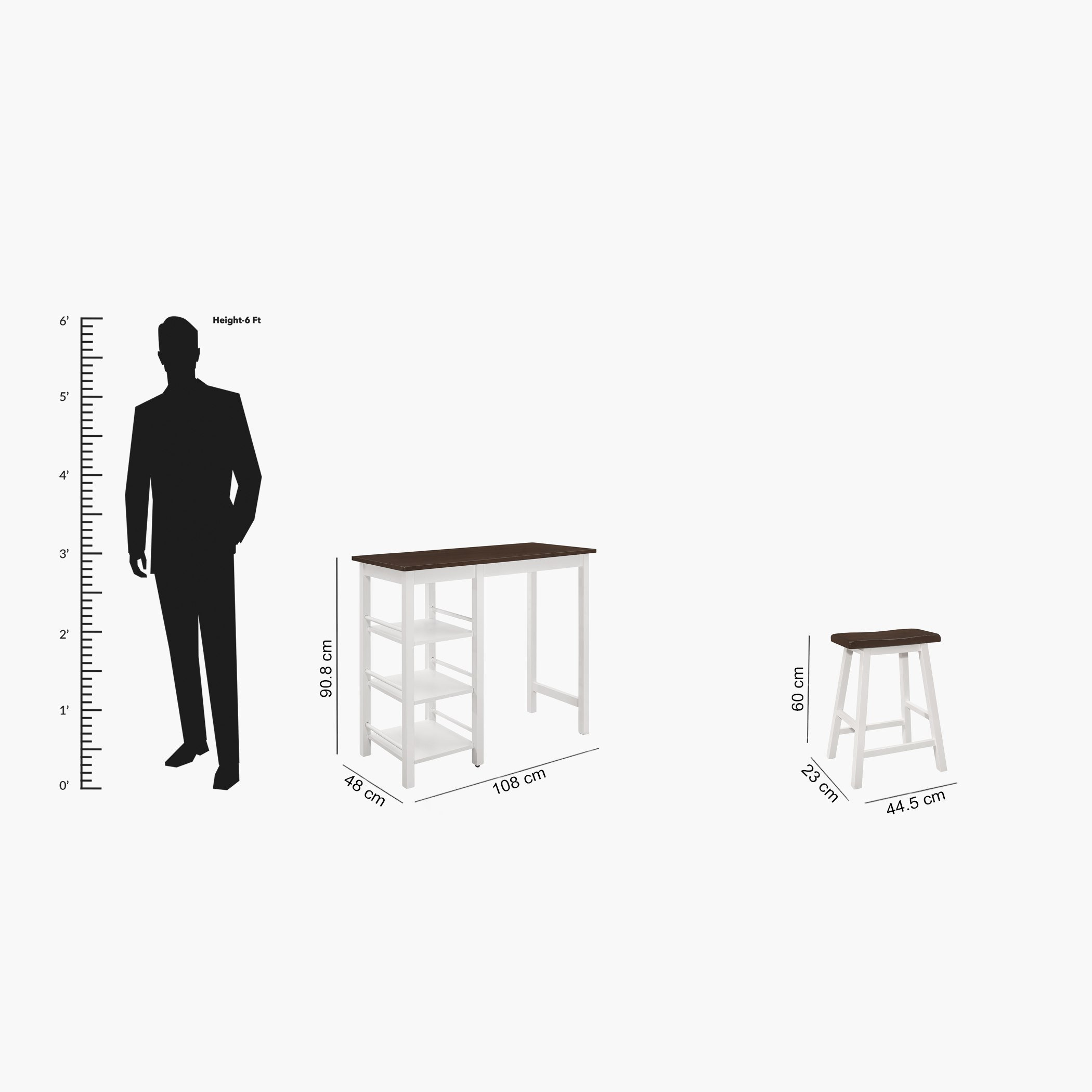 Treeger 2-Seater High Dining Set-hbxfurniture-diningtablesandsets-diningsets-twoseater-image-4