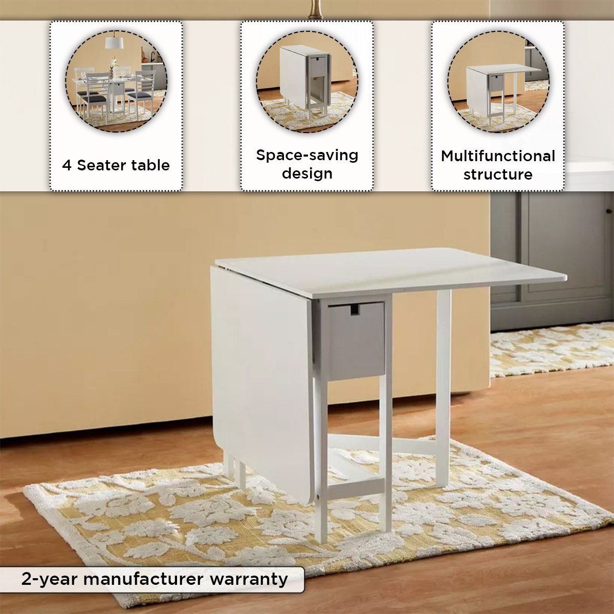 طاولة سفرة قابلة للطي 4 مقاعد من جيلر بارني-hbxfurniture-diningtablesandsets-diningtables-fourseater-image-6