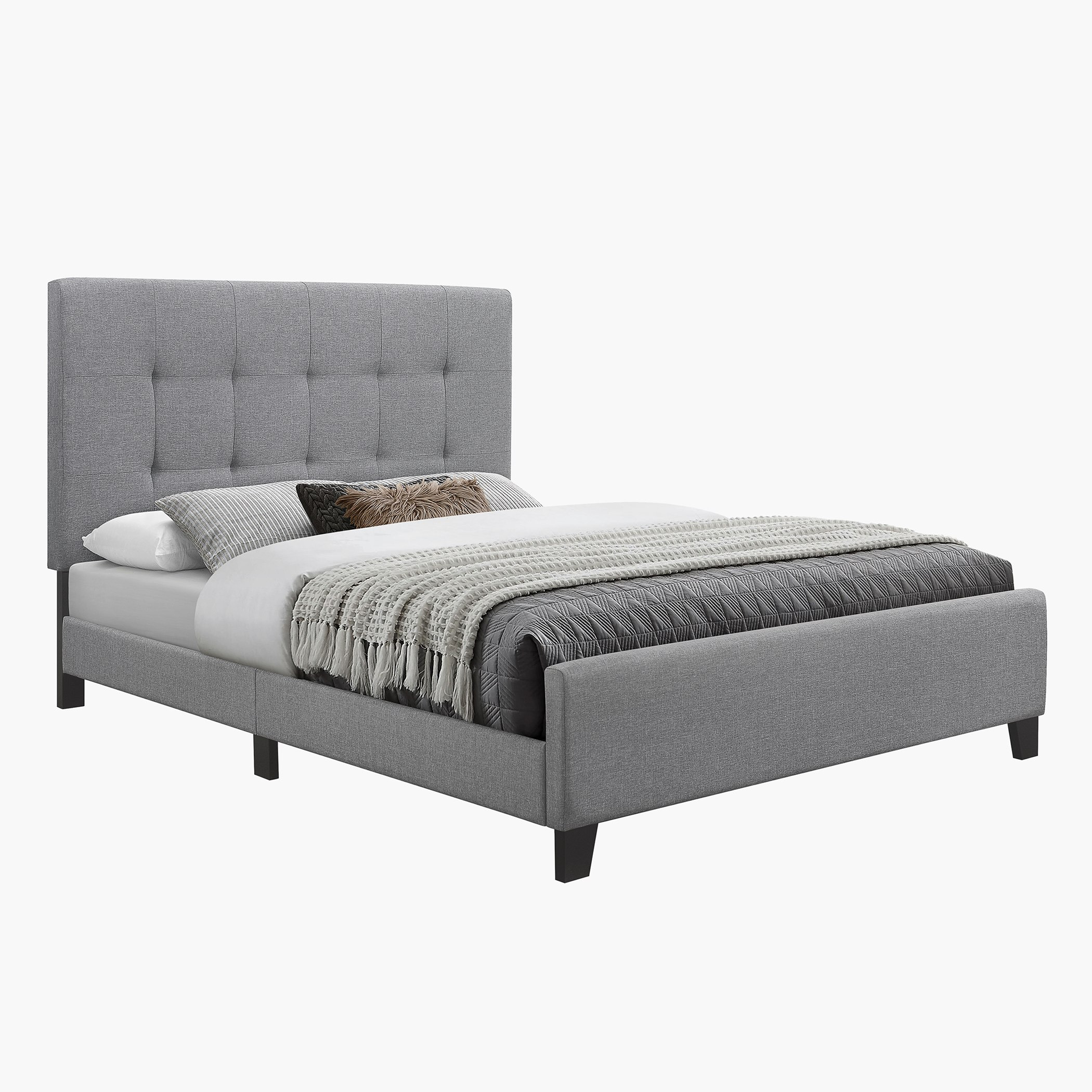 Movo Kulltorp Upholstered Queen Bed - 150x200 cm-hbxbedroom-bedsandbedsets-beds-queen-image-2