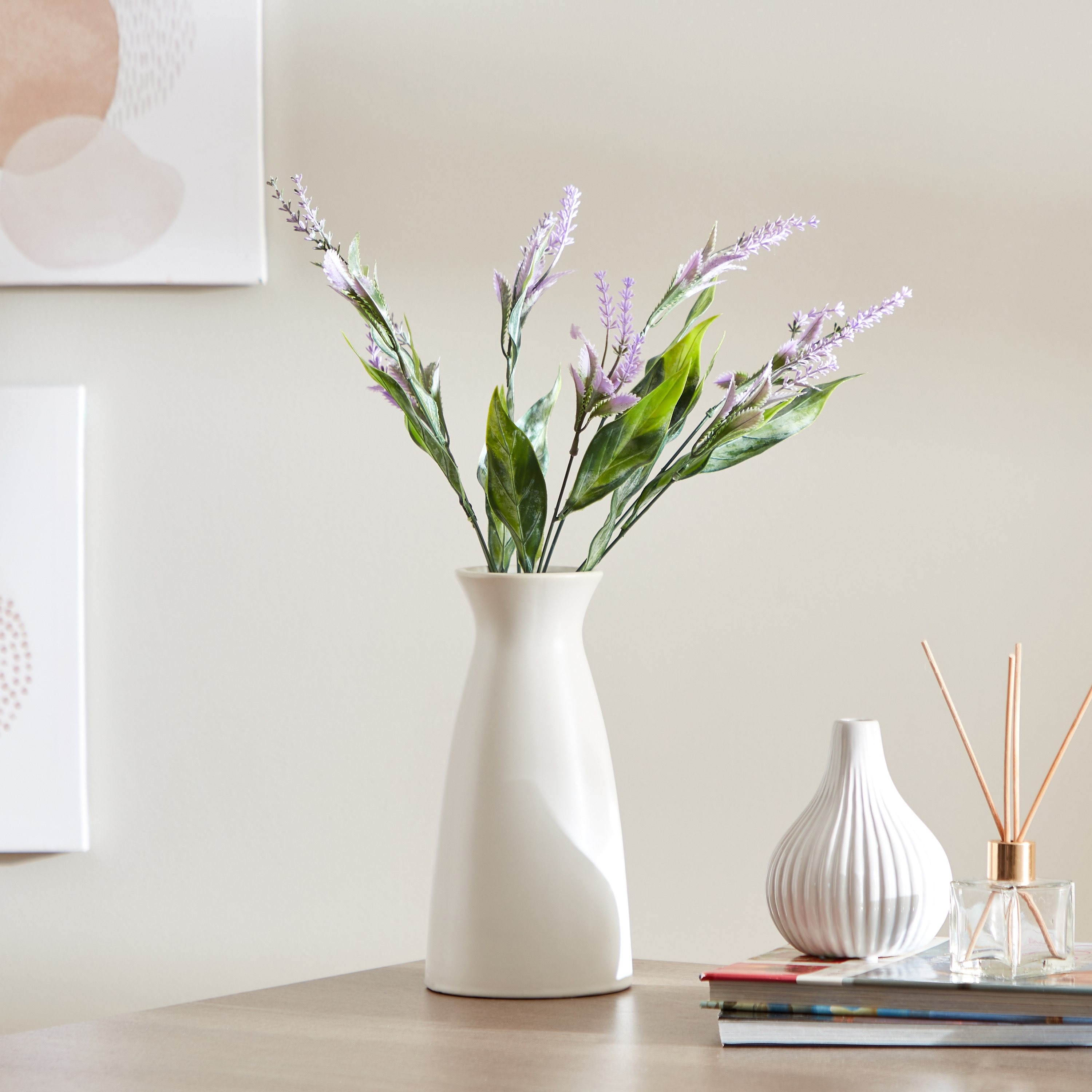 باقة زهور الخزامى من إيفلين - 38 سم-hbxdecorandfurnishings-homeaccessories-artificialflowersandplants-image-1
