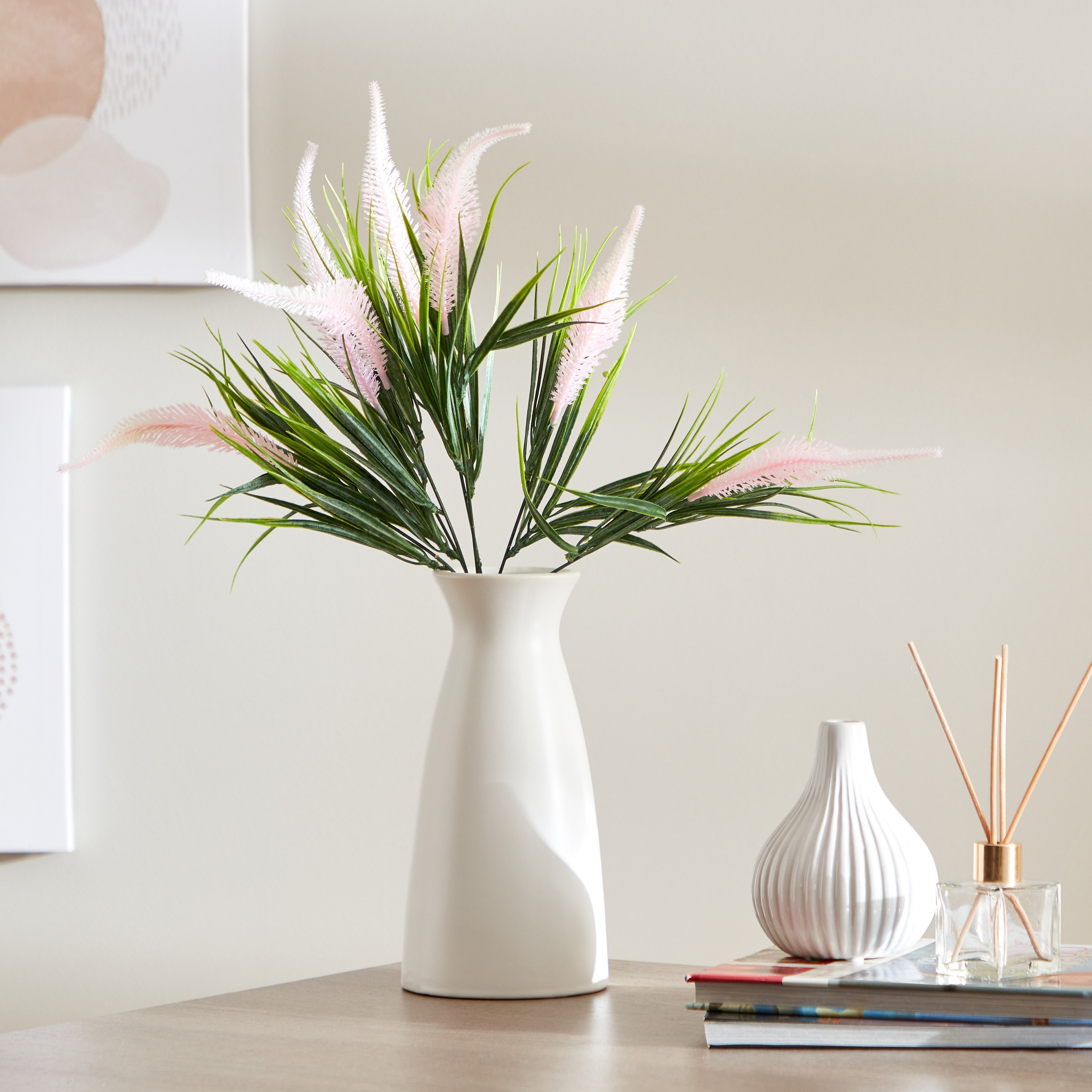 عشب زهرة ذيل الحصان بـ5 رؤوس من إيفلين - 41 سم-hbxdecorandfurnishings-homeaccessories-artificialflowersandplants-image-1