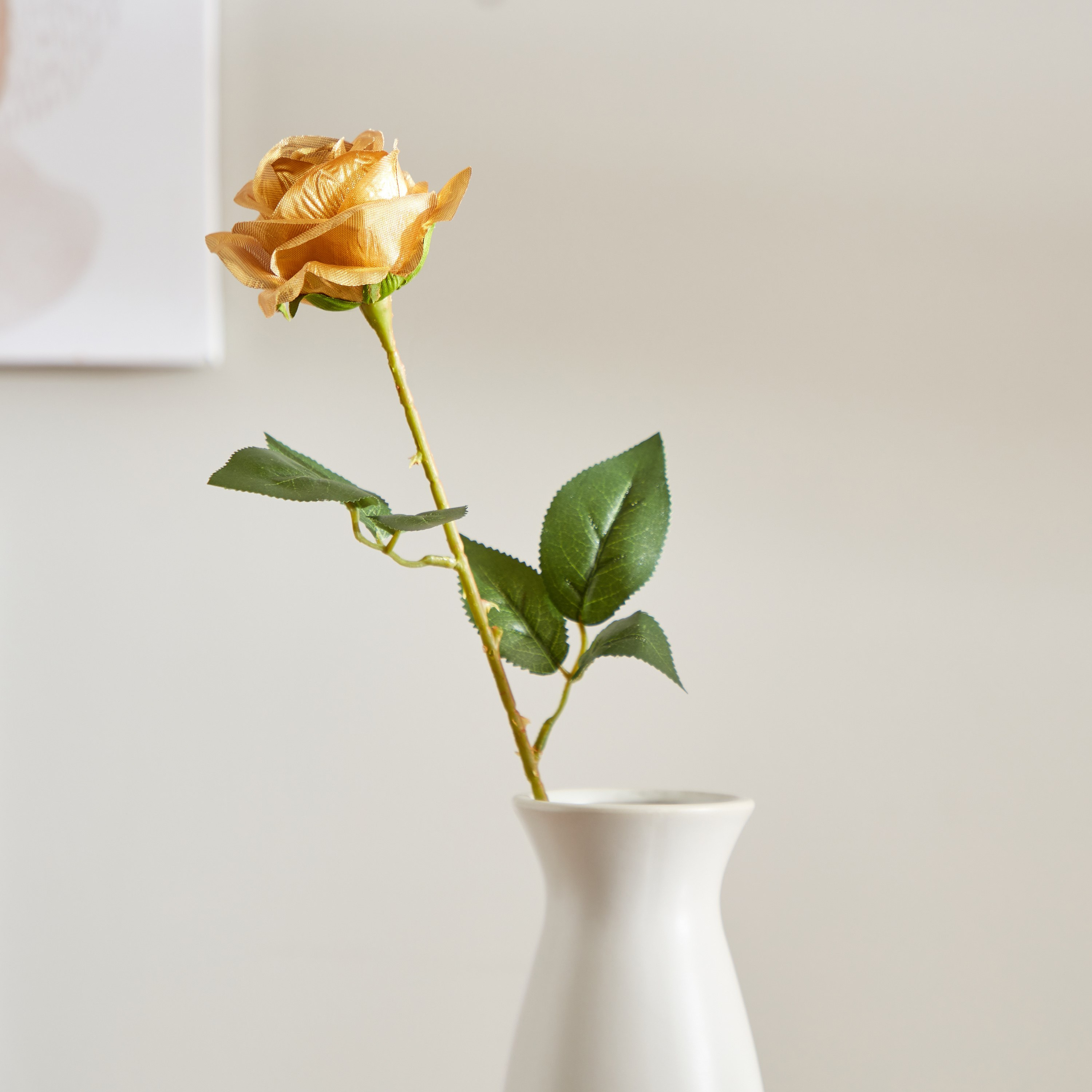 عصا زهرة جولد روز من آريا - 53 سم-hbxdecorandfurnishings-homeaccessories-artificialflowersandplants-image-2