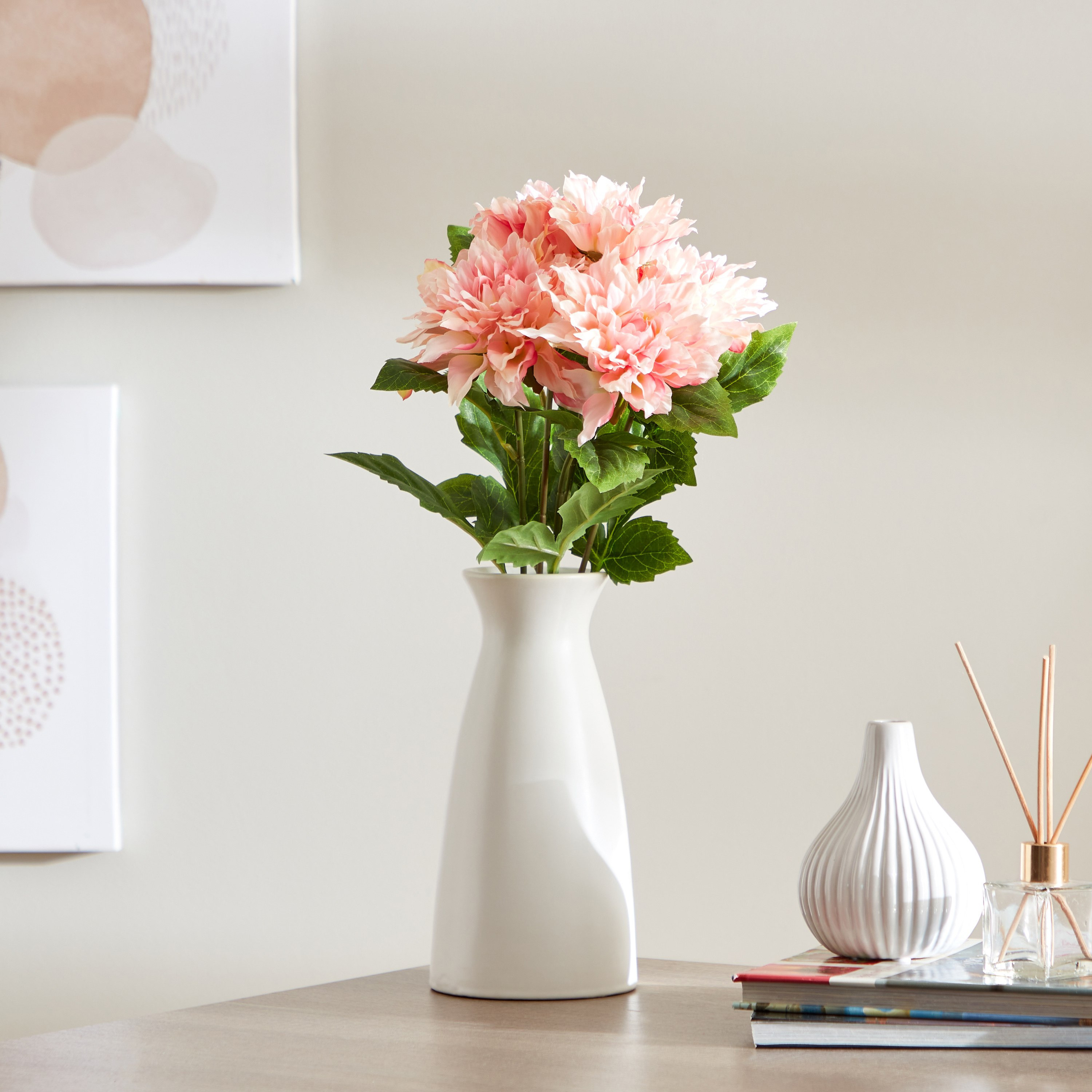 غصن زهرة داليا بـ5 رؤوس من إيفلين - 45 سم-hbxdecorandfurnishings-homeaccessories-artificialflowersandplants-image-1