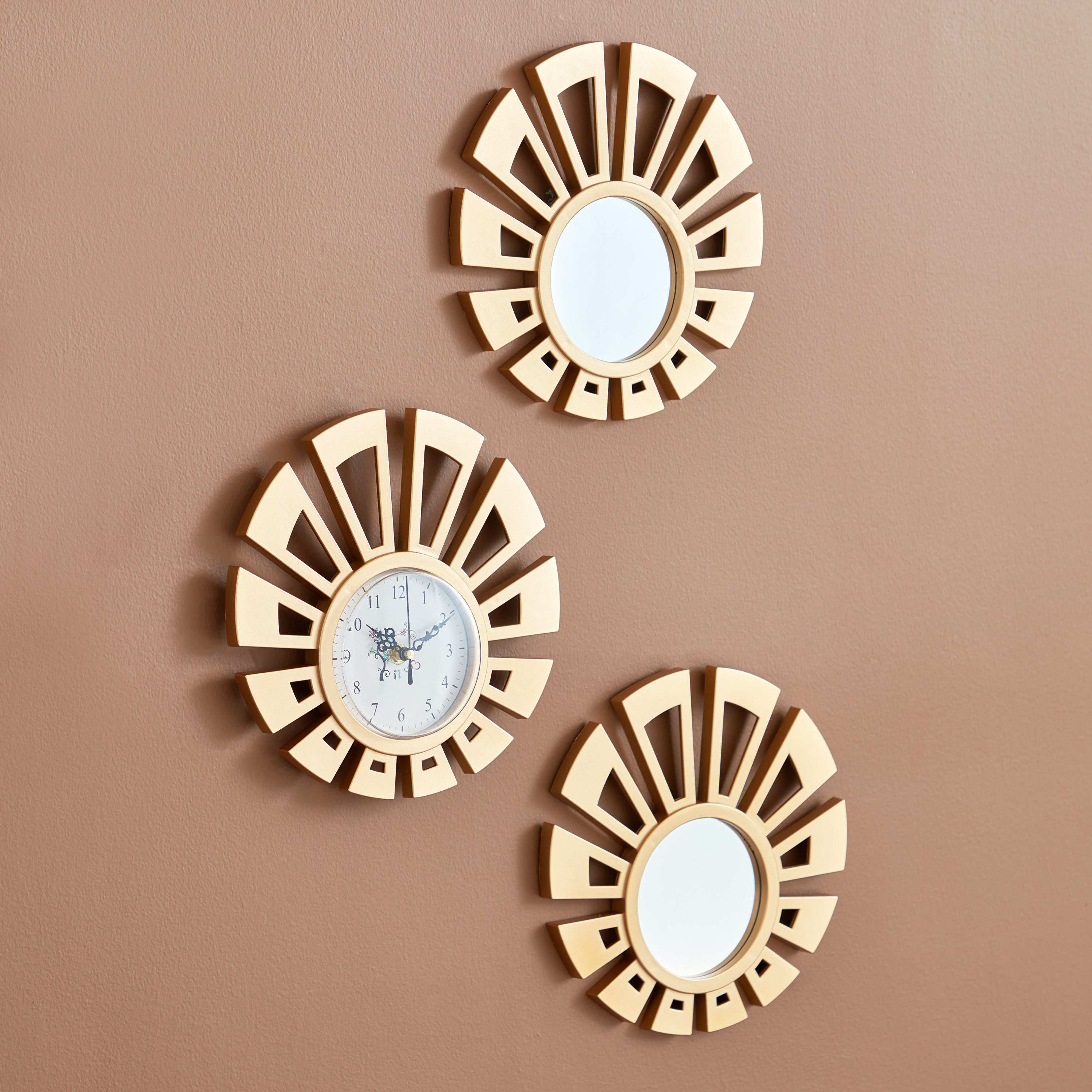 طقم مرآة وساعة 3 قطع من زويا - 25x2x25 سم-hbxhomeware-hbxdecorandfurnishings-image-2