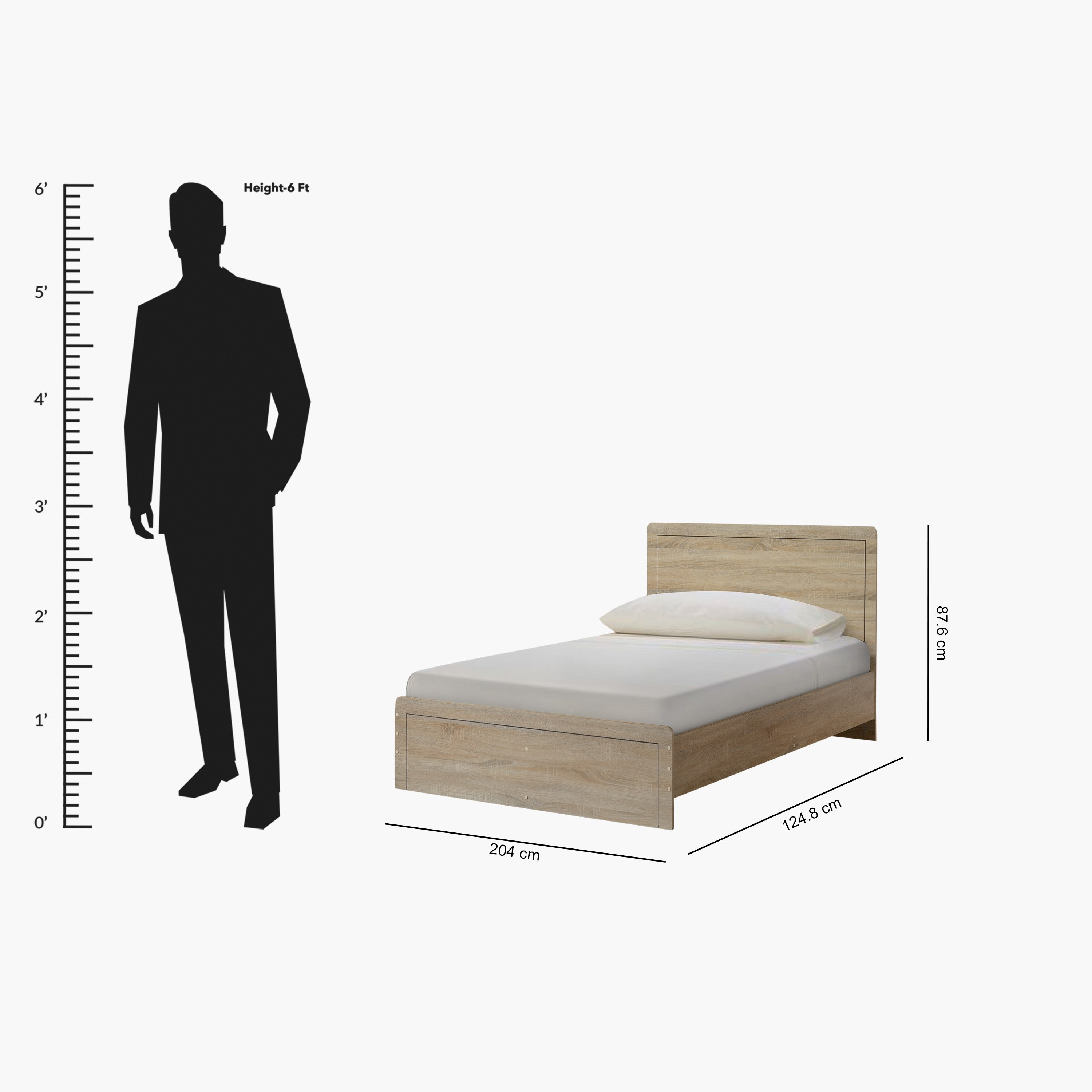 Movo Oasis Single Bed - 90x200 cm-hbxfurniture-bedsandbedsets-beds-single-image-12