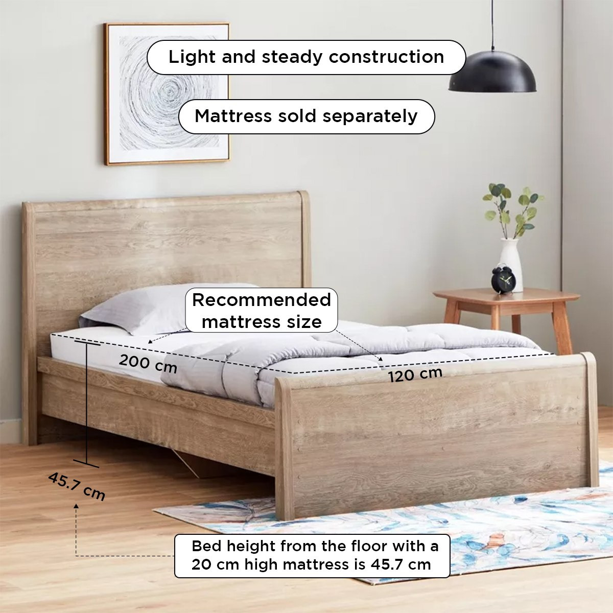 Curvy Plus Twin Bed - 120x200 cm-hbxbedroom-bedsandbedsets-beds-twin-image-10
