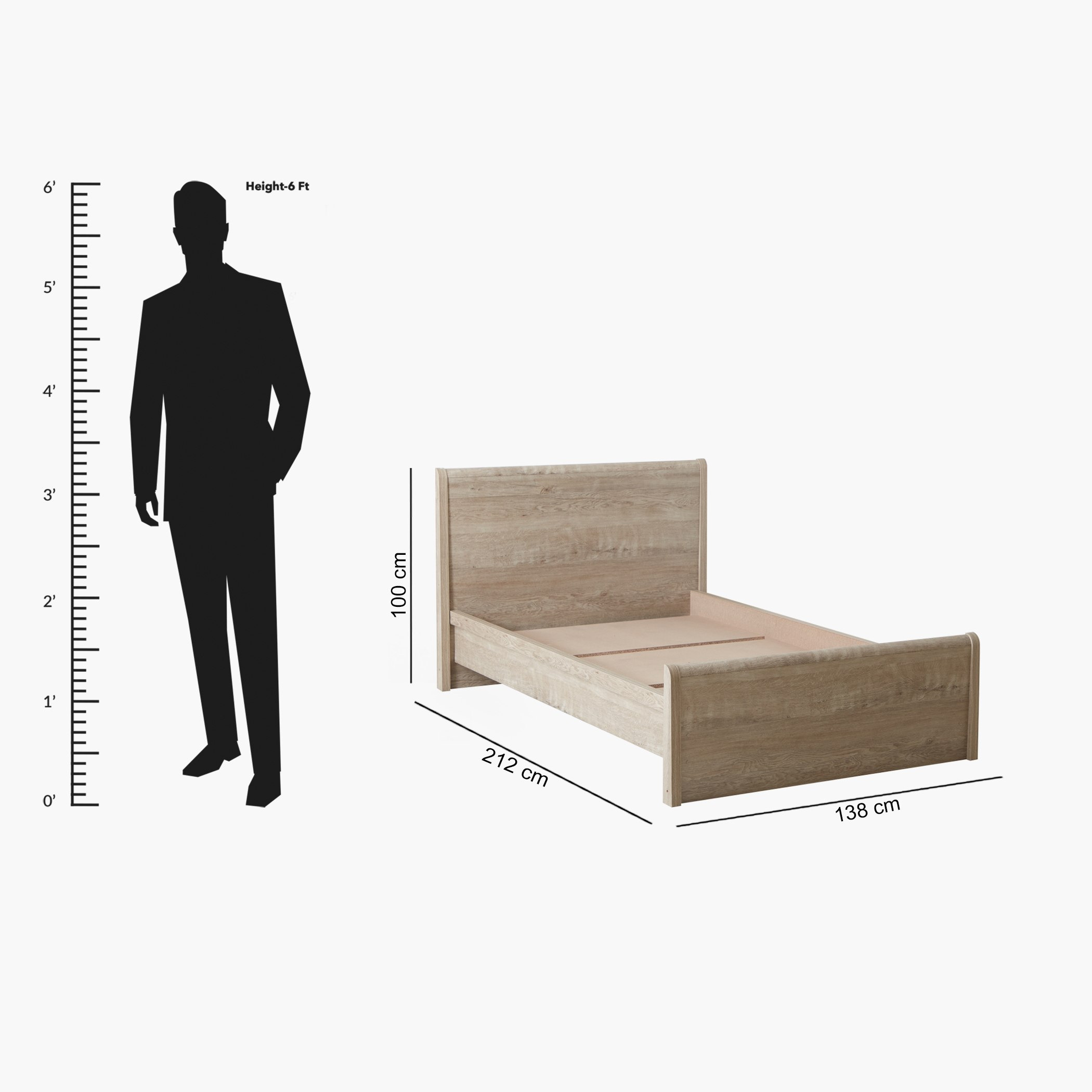 Curvy Plus Twin Bed - 120x200 cm-hbxbedroom-bedsandbedsets-beds-twin-image-11