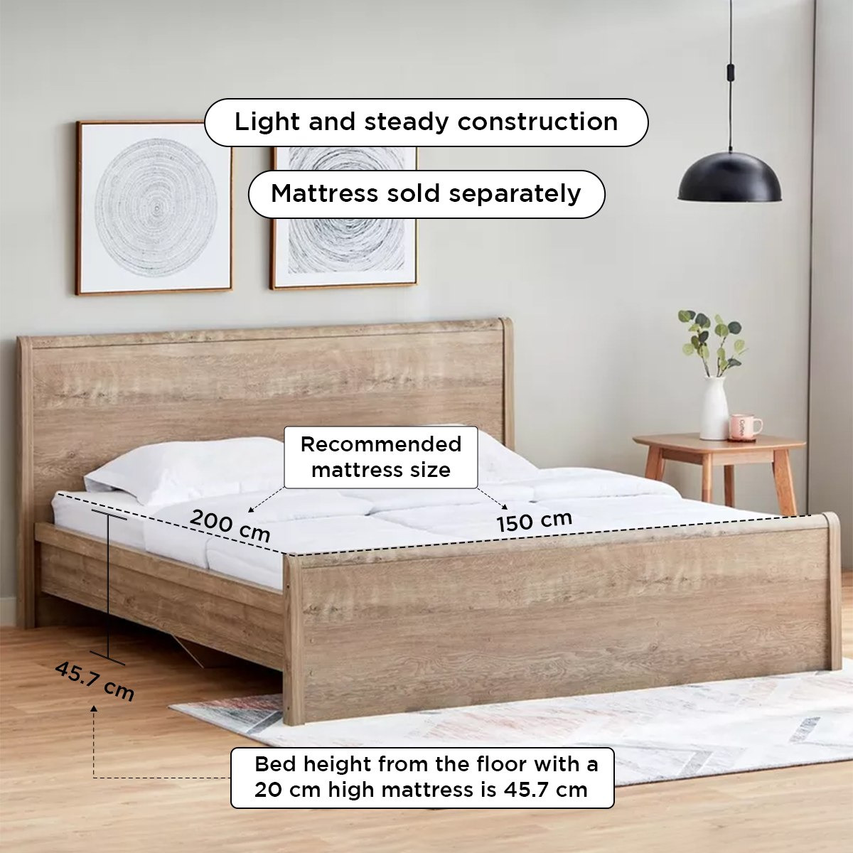 Curvy Plus Queen Bed - 150x200 cm-hbxbedroom-bedsandbedsets-beds-queen-image-11