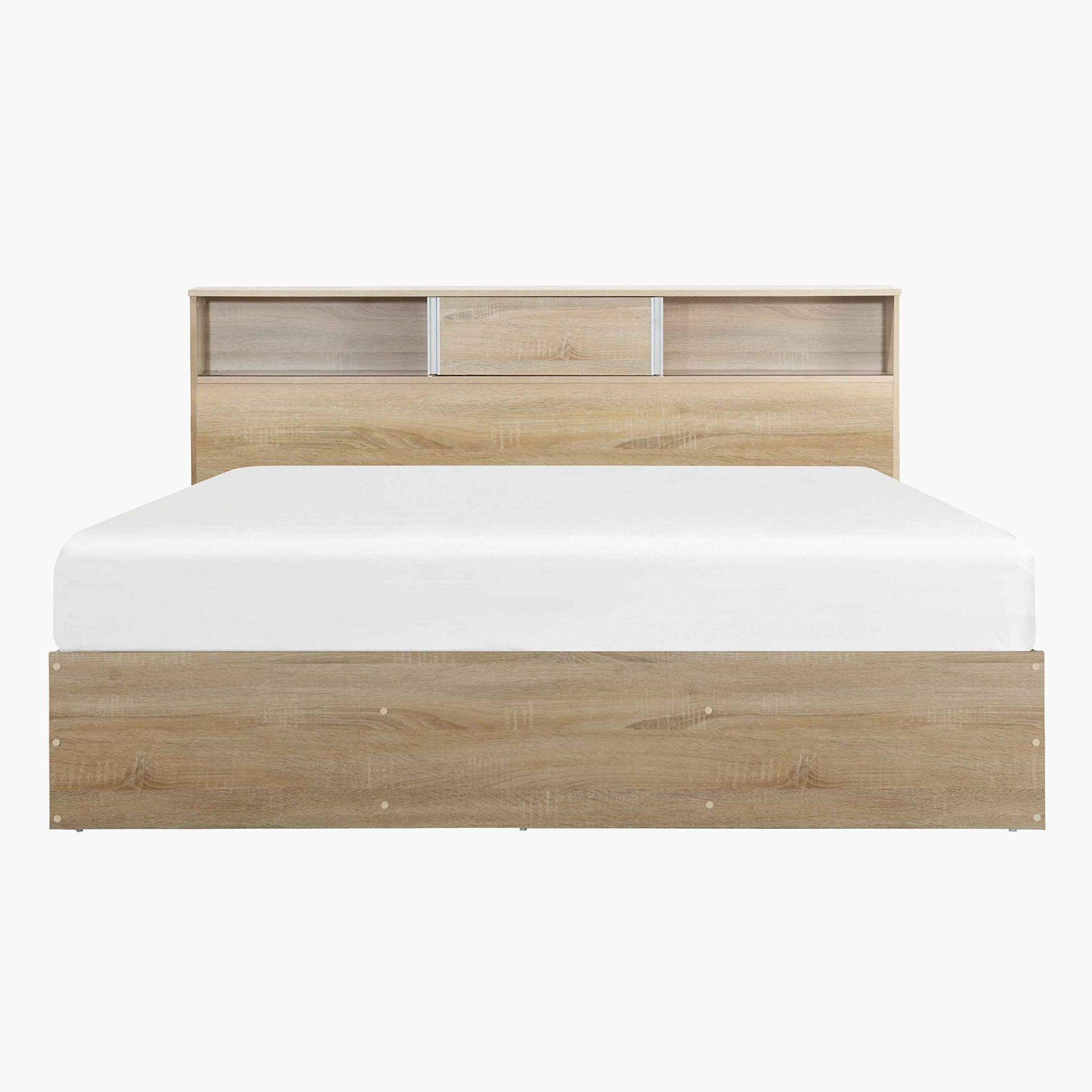 Movo Oasis Cambridge Queen Bed with Sliding Door Storage Headboard - 160x200 cm-hbxbedroom-bedsandbedsets-beds-queen-image-2