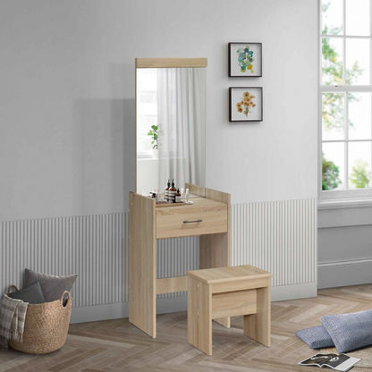 Oasis 1-Drawer Dresser with Mirror and Stool