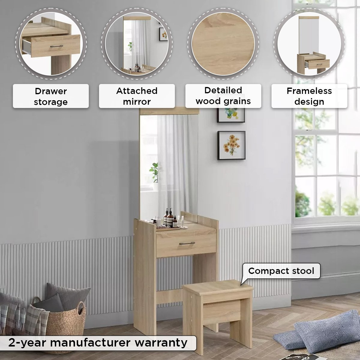 Movo Oasis 1-Drawer Dresser with Mirror and Stool-PROMO_HB_UAE_HBX10_250526-image-4