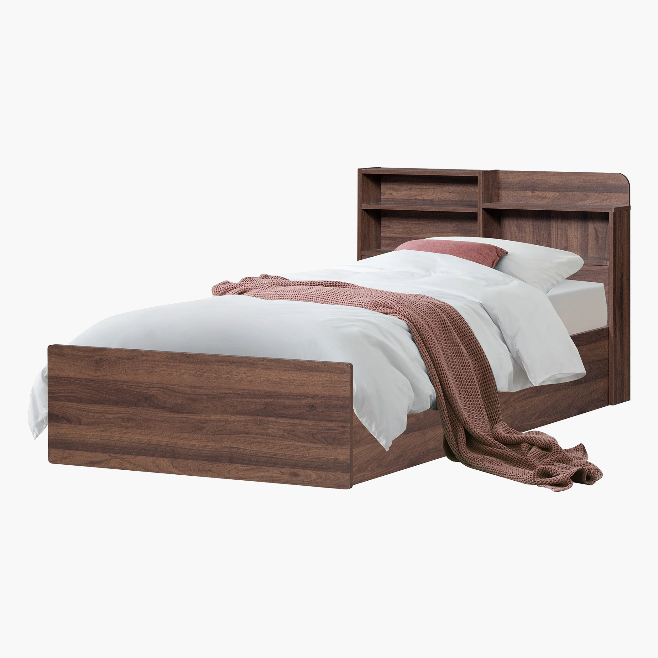 سرير فردي بلوح رأسي بمساحة تخزين من فانيلا - 90x190 سم-hbxfurniture-bedsandbedsets-beds-single-image-2