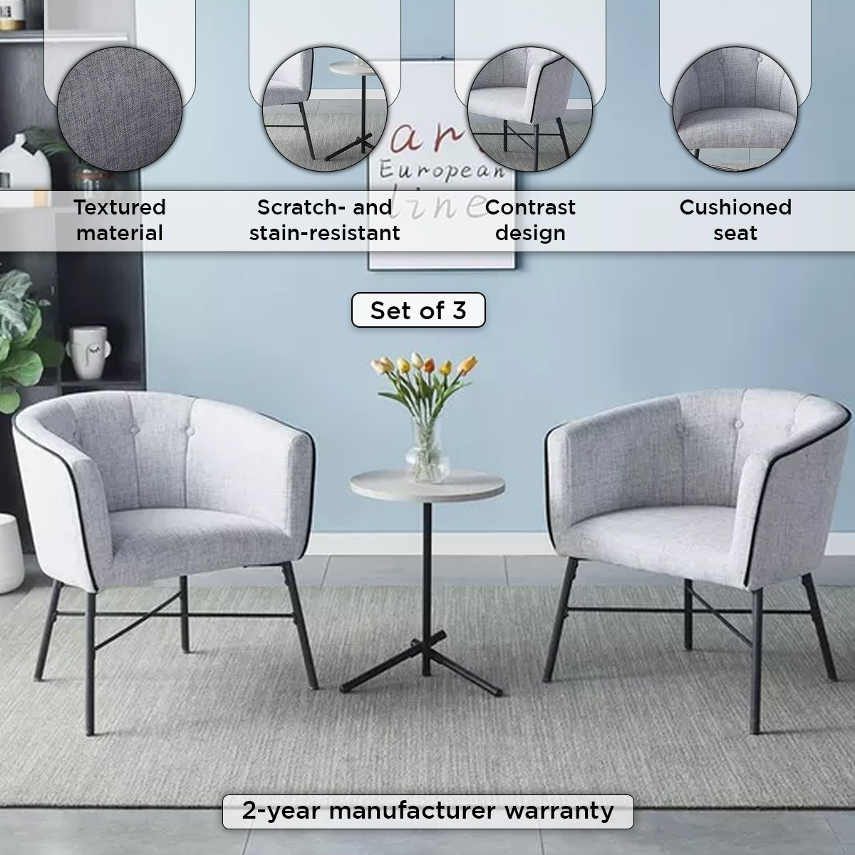طقم طاولة شاي وكرسي 3 قطع من تيلبوري-hbxfurniture-diningtablesandsets-diningsets-twoseater-image-4