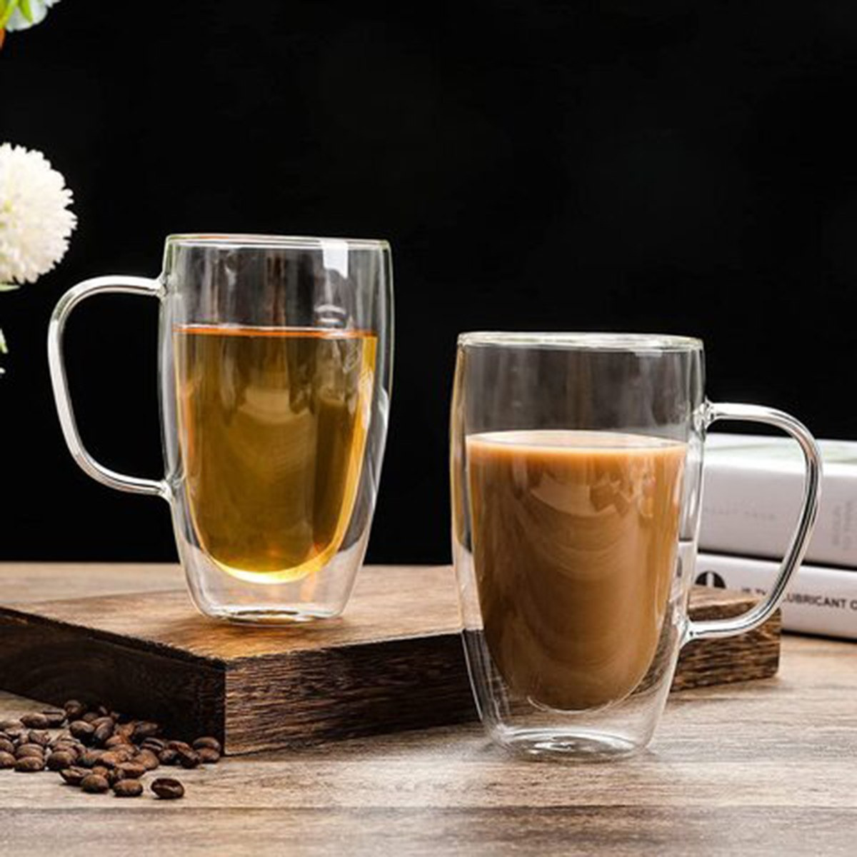 أكواب زجاج مزدوجة الجدار مع مقبض من زين - طقم من قطعتين-hbxhomeware-diningandtabletop-coffeeandteasets-image-1