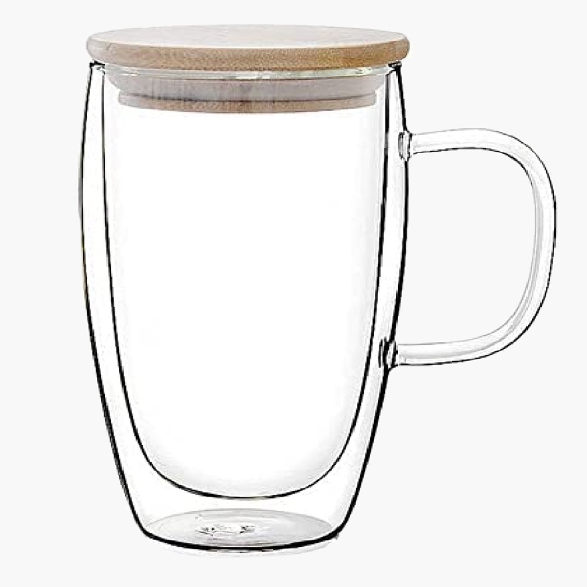 كوب زجاج مزدوج الجدار بمقبض وغطاء خيزران من زين - 450 مل-hbxhomeware-diningandtabletop-coffeeandteasets-image-3
