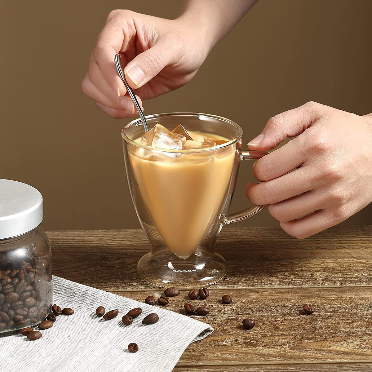 Zen Double Wall Irish Glass Coffee Mug with Handle - Set of 2-hbxhomeware-hbxkitchen-image-2