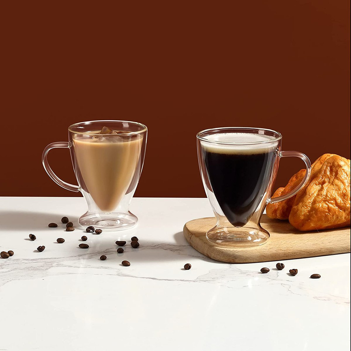 Zen Double Wall Irish Glass Coffee Mug with Handle - Set of 2-hbxhomeware-hbxkitchen-image-1
