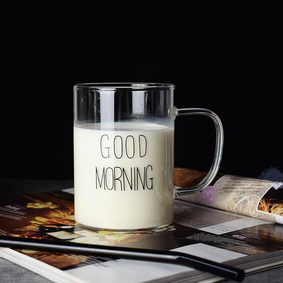 مج زجاج بمقبض وطبعات جود مورنينج من زين - 400 مل-hbxhomeware-hbxkitchen-image-3