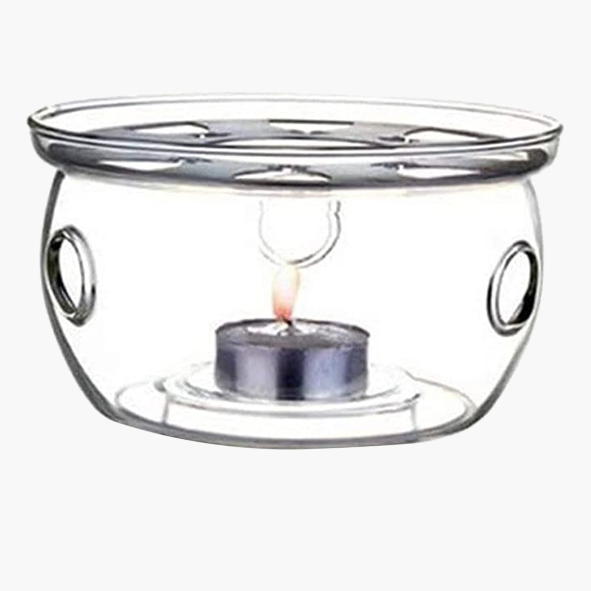 جهاز تسخين إبريق الشاي زجاجي مستدير من زين - 11x11x7.5 سم-hbxhomeware-hbxkitchen-image-1