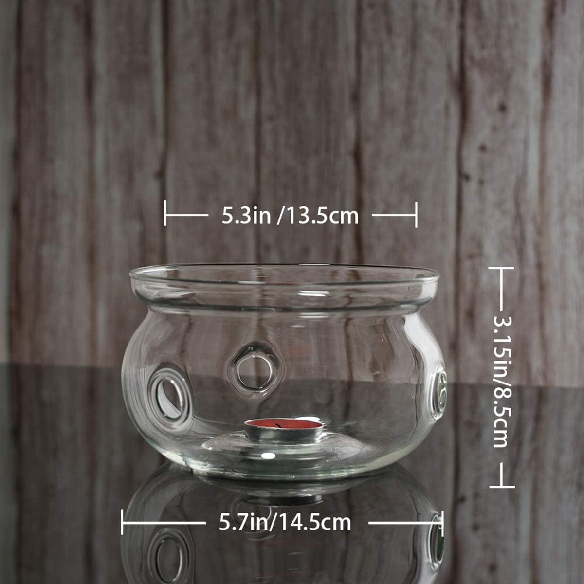 جهاز تسخين إبريق الشاي زجاجي مستدير من زين - 11x11x7.5 سم-hbxhomeware-hbxkitchen-image-3
