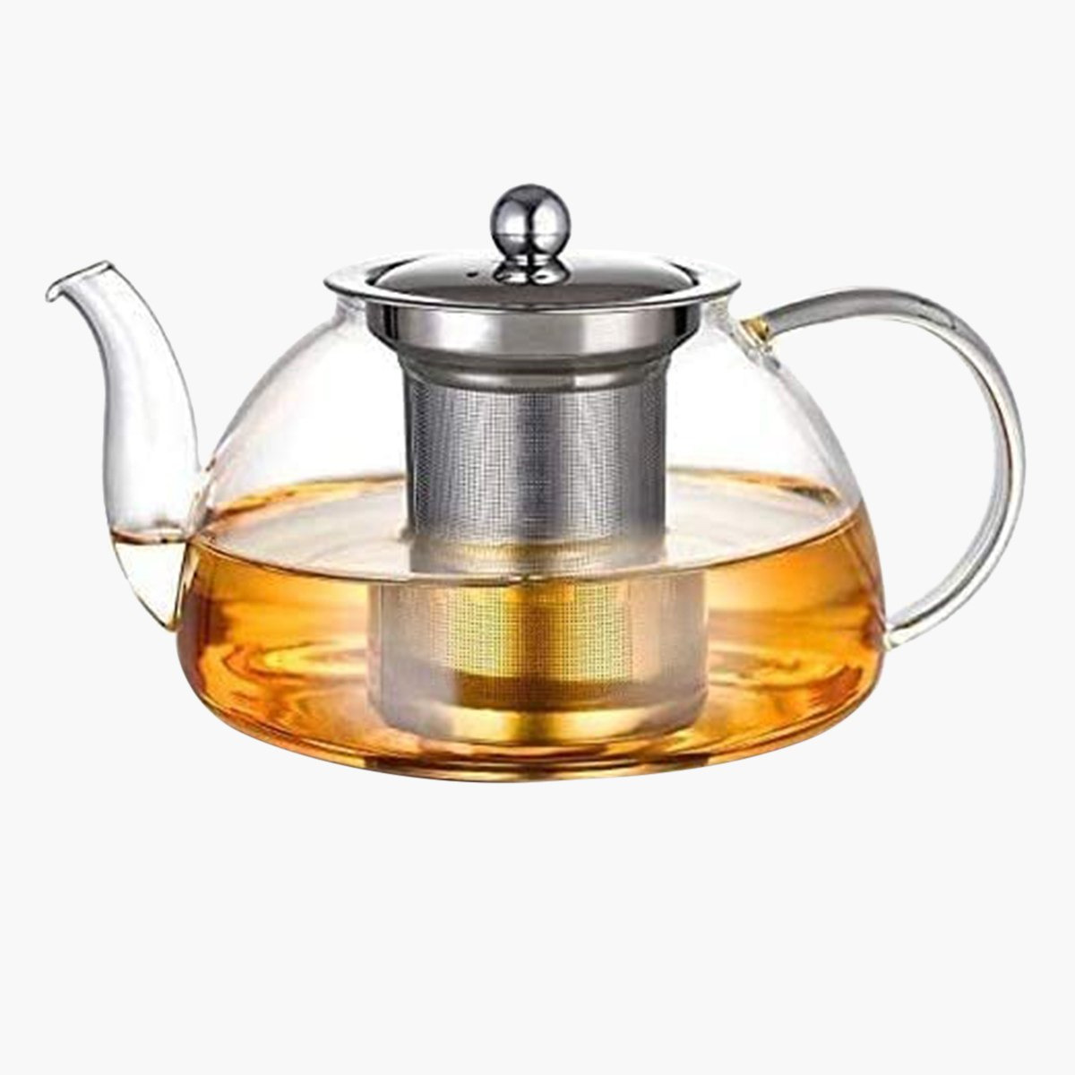 إبريق زجاج مقاوم للحرارة بمصفاة ستانلس ستيل من زين - 1 لتر-hbxhomeware-hbxkitchen-image-1