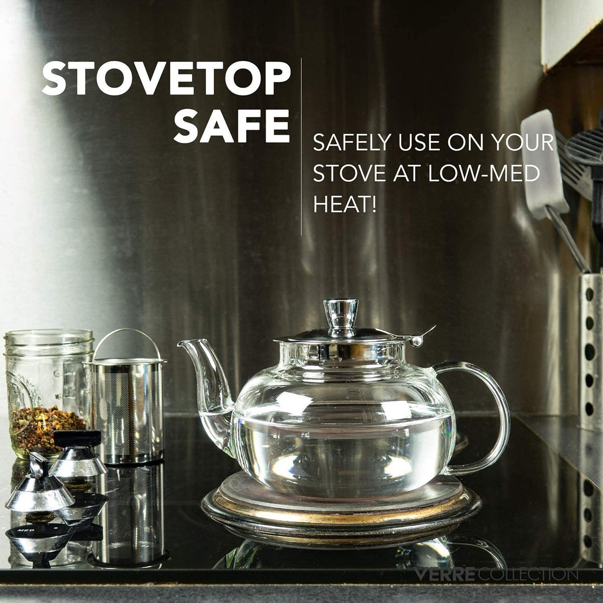 Zen Heat Resistant Glass Teapot with Stainless Steel Infuser - 1.5 L-hbxhomeware-hbxkitchen-image-2