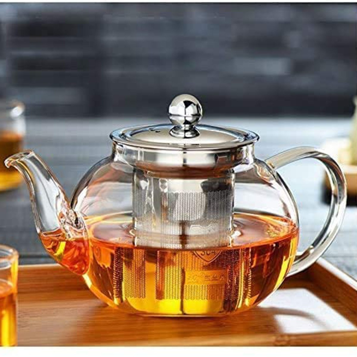 Glass tea store set