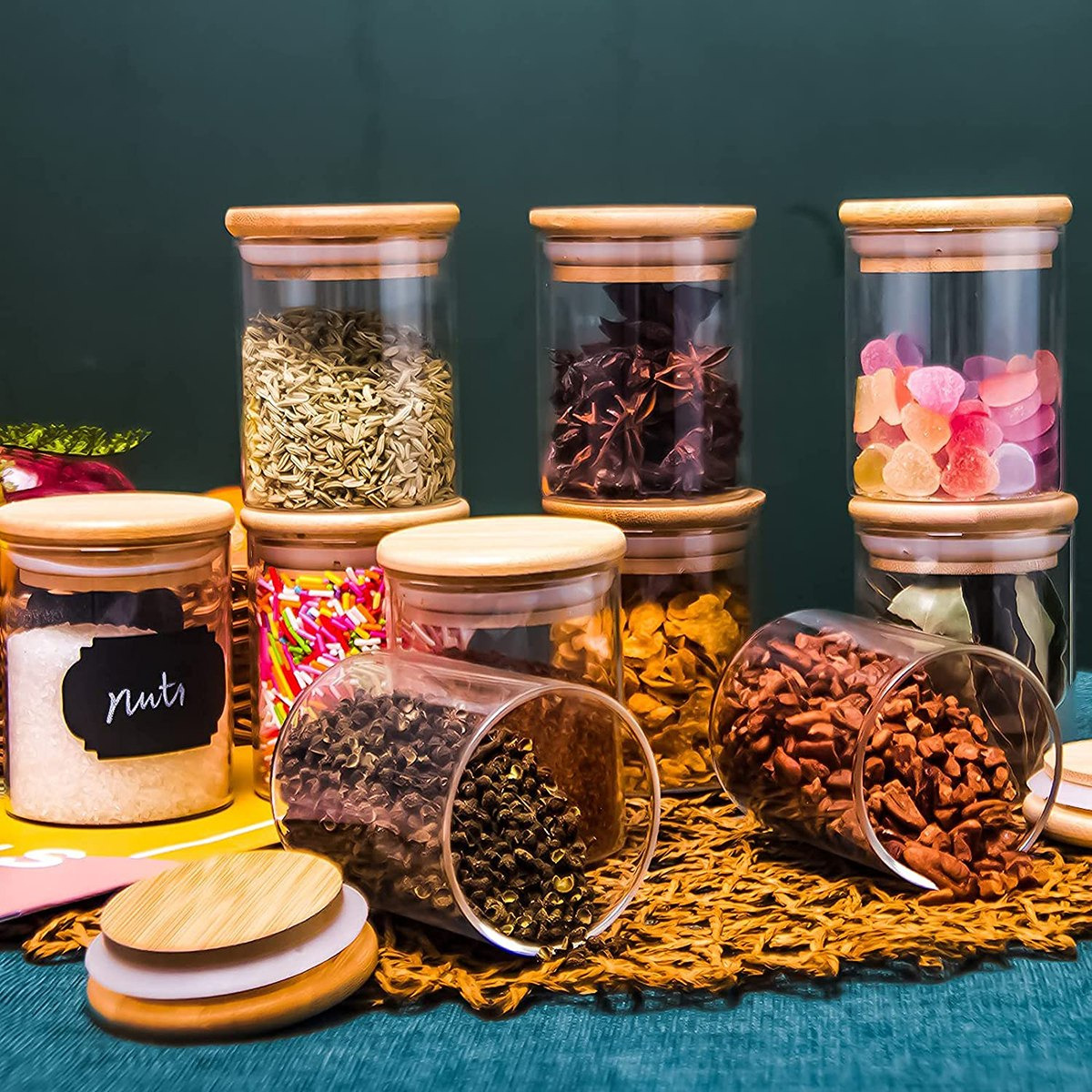 حاويات تخزين طعام زجاج من زين - طقم من 10 قطع-hbxhomeware-hbxkitchen-image-2