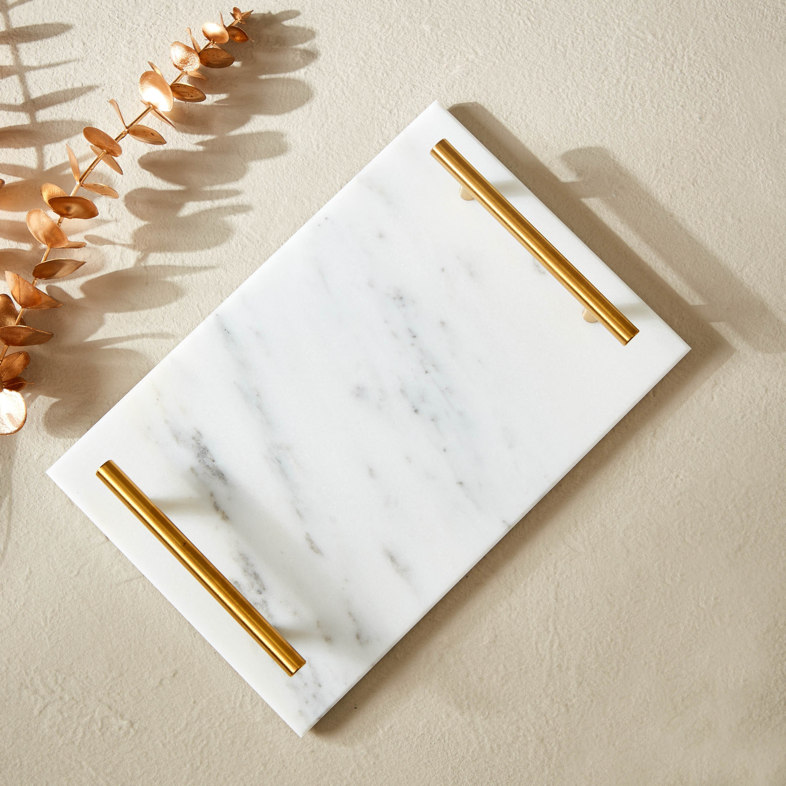 Zen Marble Tray with Handle - 30x20x5 cm-hbxhomeware-hbxkitchen-image-2