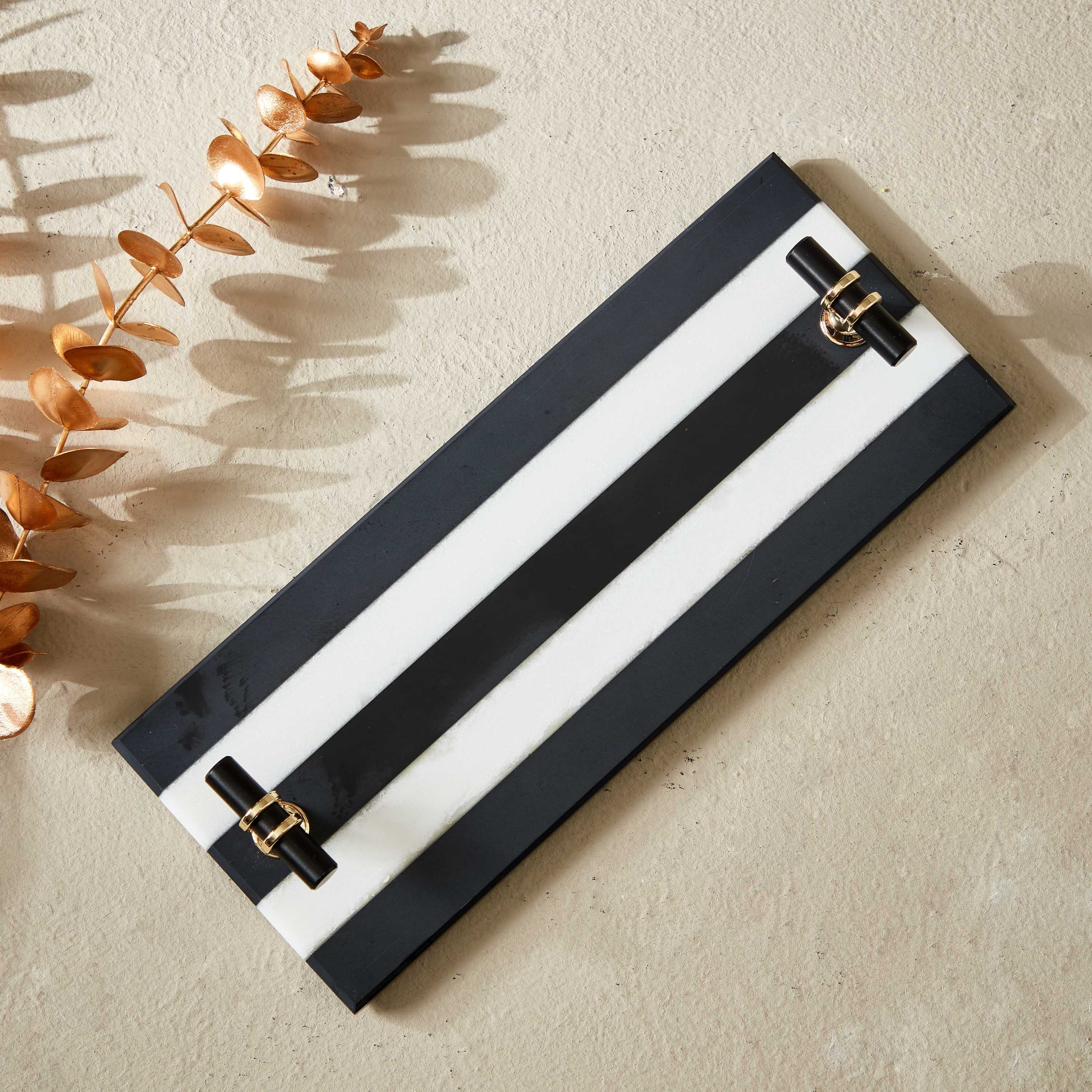Zen Stripes Marble Tray - 30x12x2.5 cm-hbxhomeware-hbxkitchen-image-2