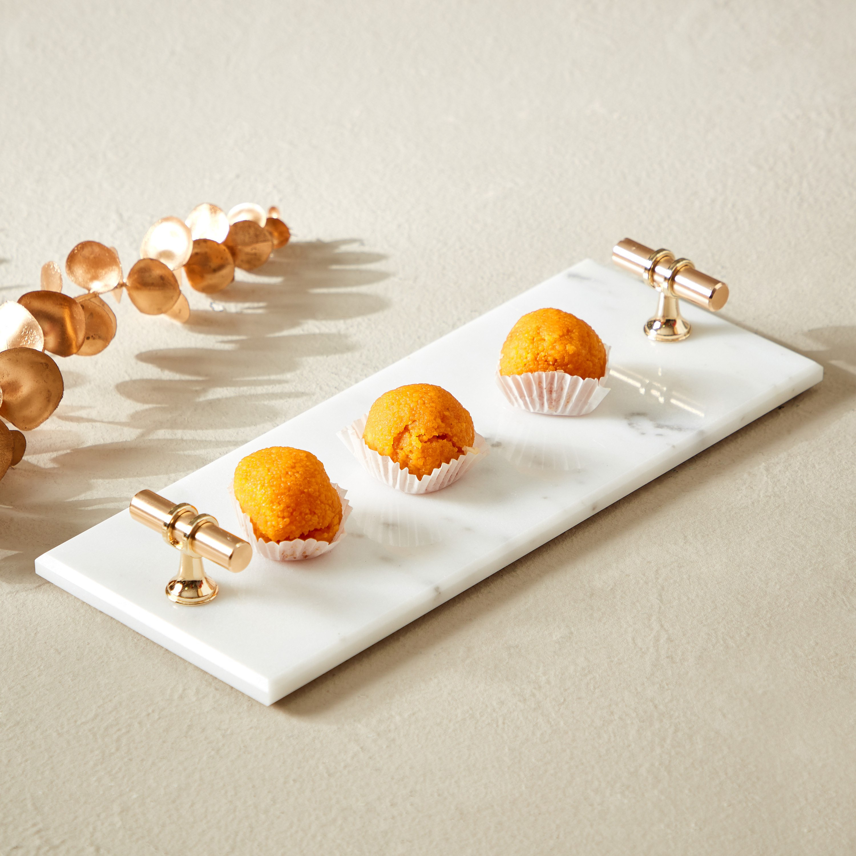 Zen Marble Tray with Handles - 30x12x2.5 cm-hbxhomeware-hbxkitchen-image-1