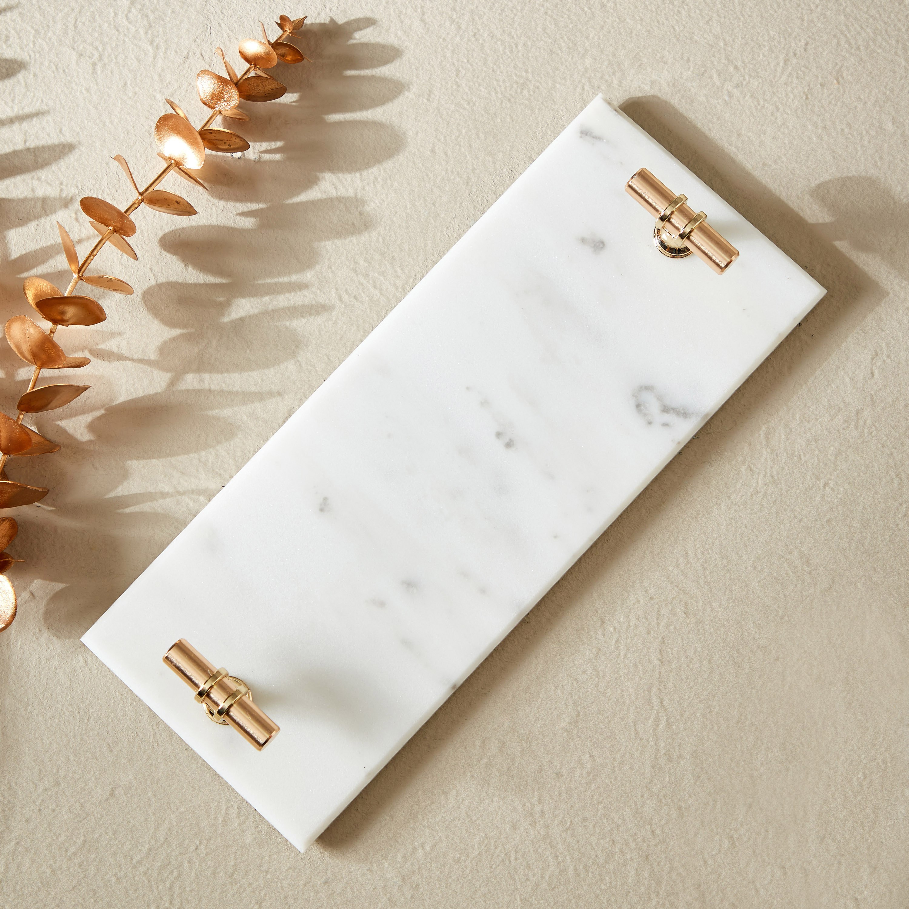 Zen Marble Tray with Handles - 30x12x2.5 cm-hbxhomeware-hbxkitchen-image-2
