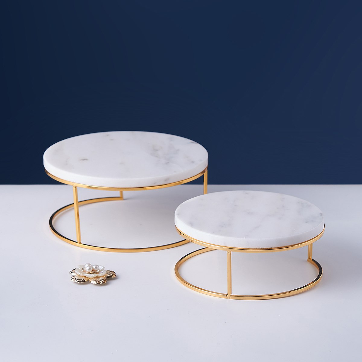طقم حامل صواني رخامي قطعتين من زين-hbxhomeware-hbxkitchen-image-1