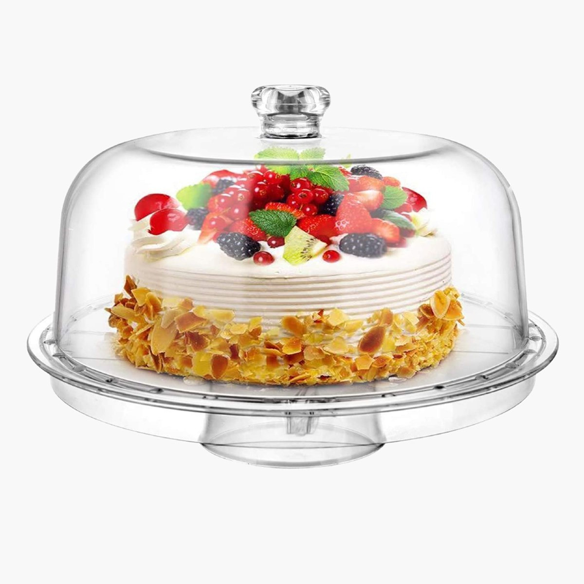 Zen 3-in-1 Acrylic Multi-Function Cake Dome - 30x15x15 cm-hbxdecorandfurnishings-tabletop-serveware-image-3