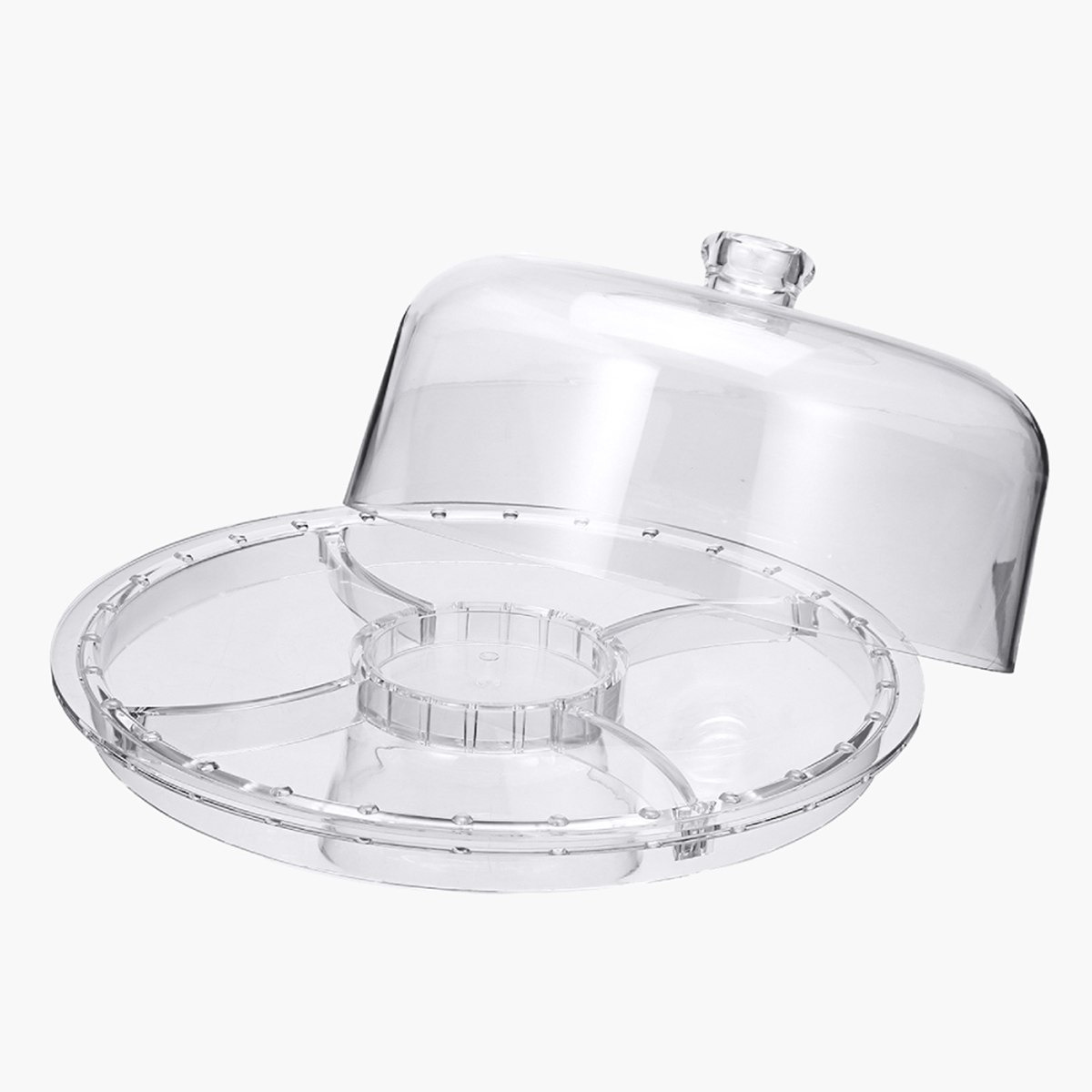 Zen 3-in-1 Acrylic Multi-Function Cake Dome - 30x15x15 cm-hbxdecorandfurnishings-tabletop-serveware-image-1