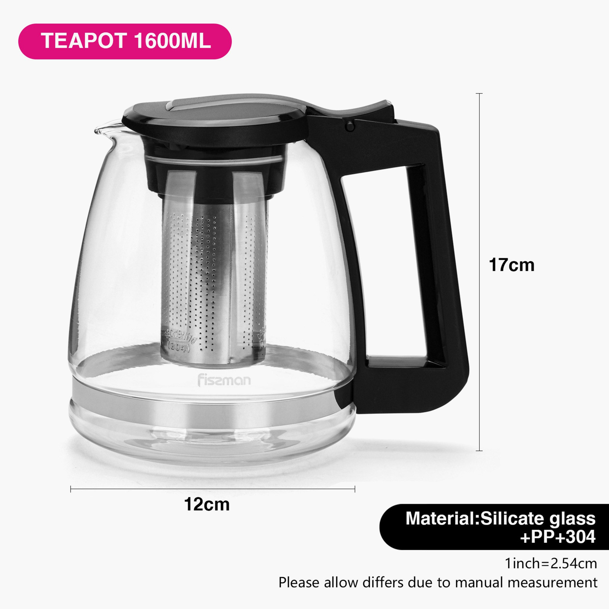 إبريق شاي زجاج بمصفاة من فيسمان - 1.6 لتر-hbxhomeware-hbxkitchen-image-8