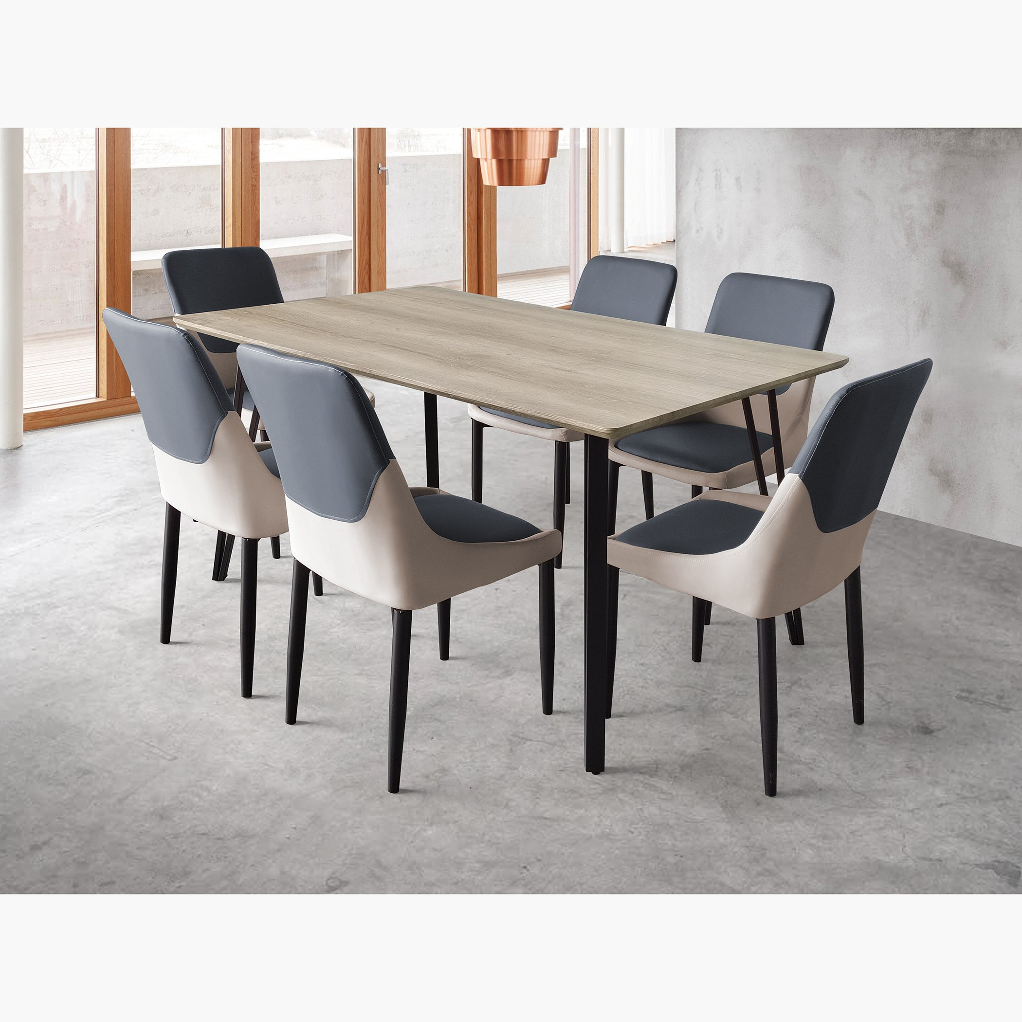 طقم سفرة 6 مقاعد من جودي-hbxfurniture-diningtablesandsets-diningsets-sixseater-image-1