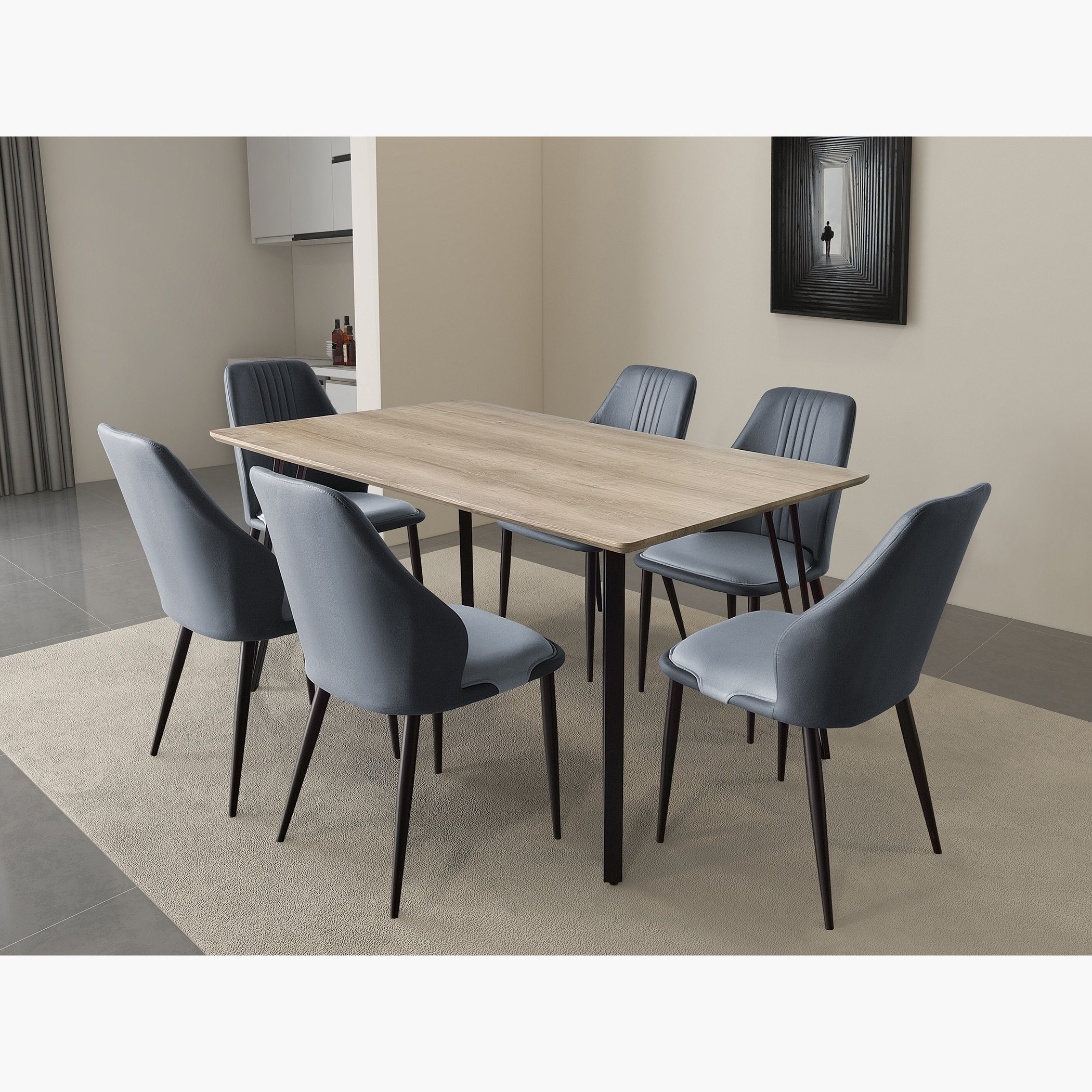 طقم سفرة 6 مقاعد - ماريا-hbxfurniture-diningtablesandsets-diningsets-sixseater-image-1