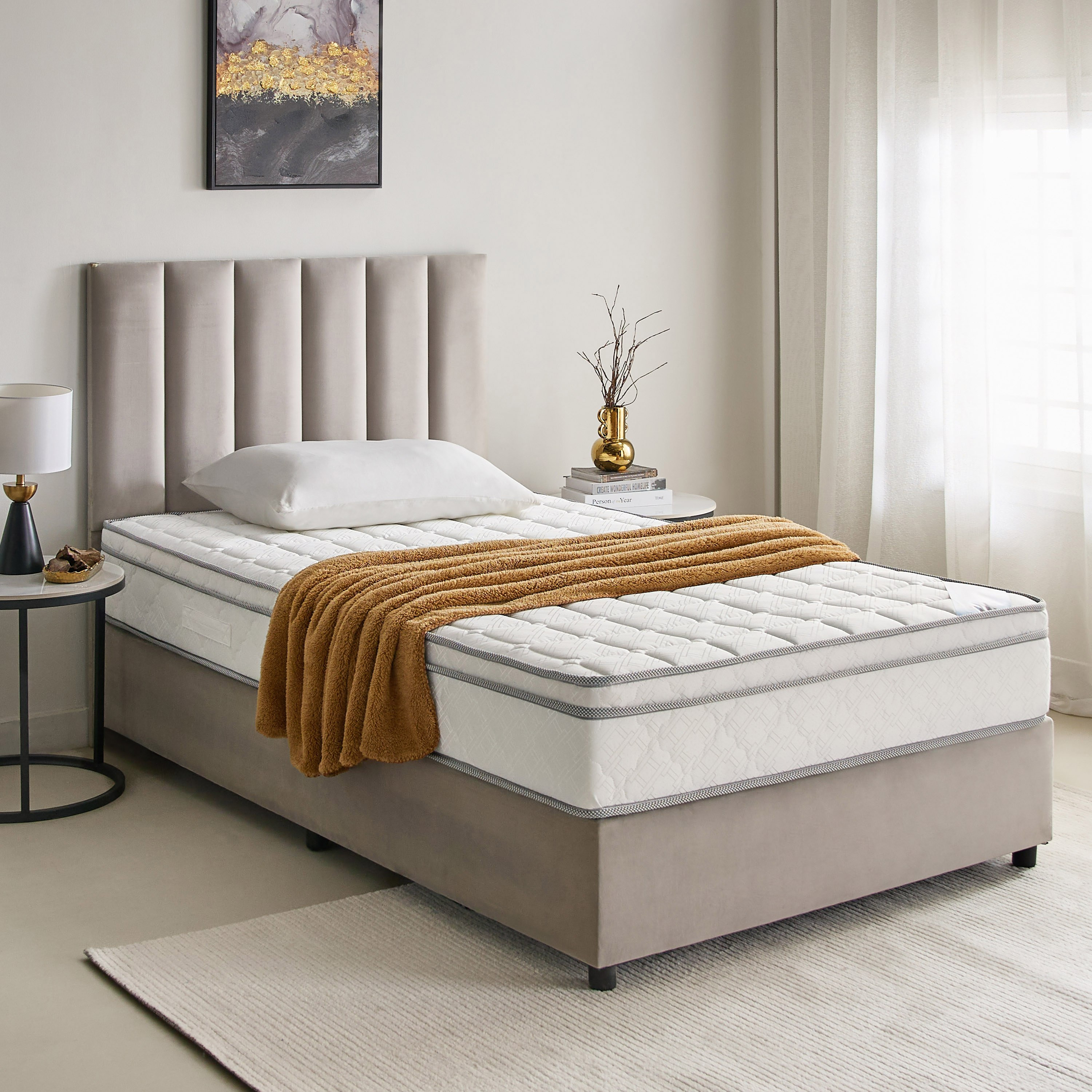 SleepNest iRepose Box Top Medium Firm Bonnell Spring Twin Mattress - 120x200x24 cm-hbxfurniture-mattresses-twin-image-9