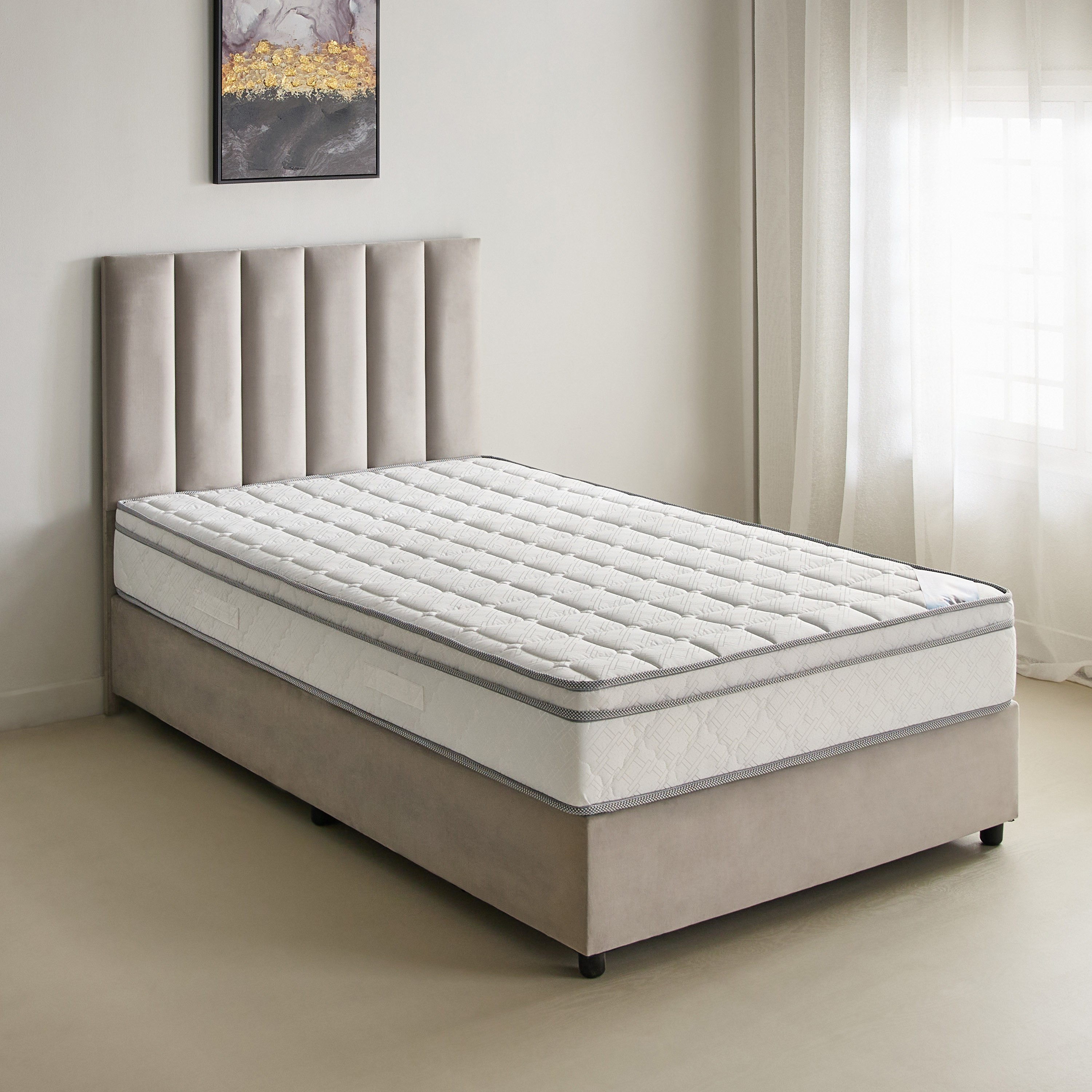 مرتبة كوين متوسطة الصلابة بنوابض حلزونية وسطح صندوق من سليب نيست آي ريبوز - 150x200x24 سم-hbxbedroom-mattresses-queen-image-2