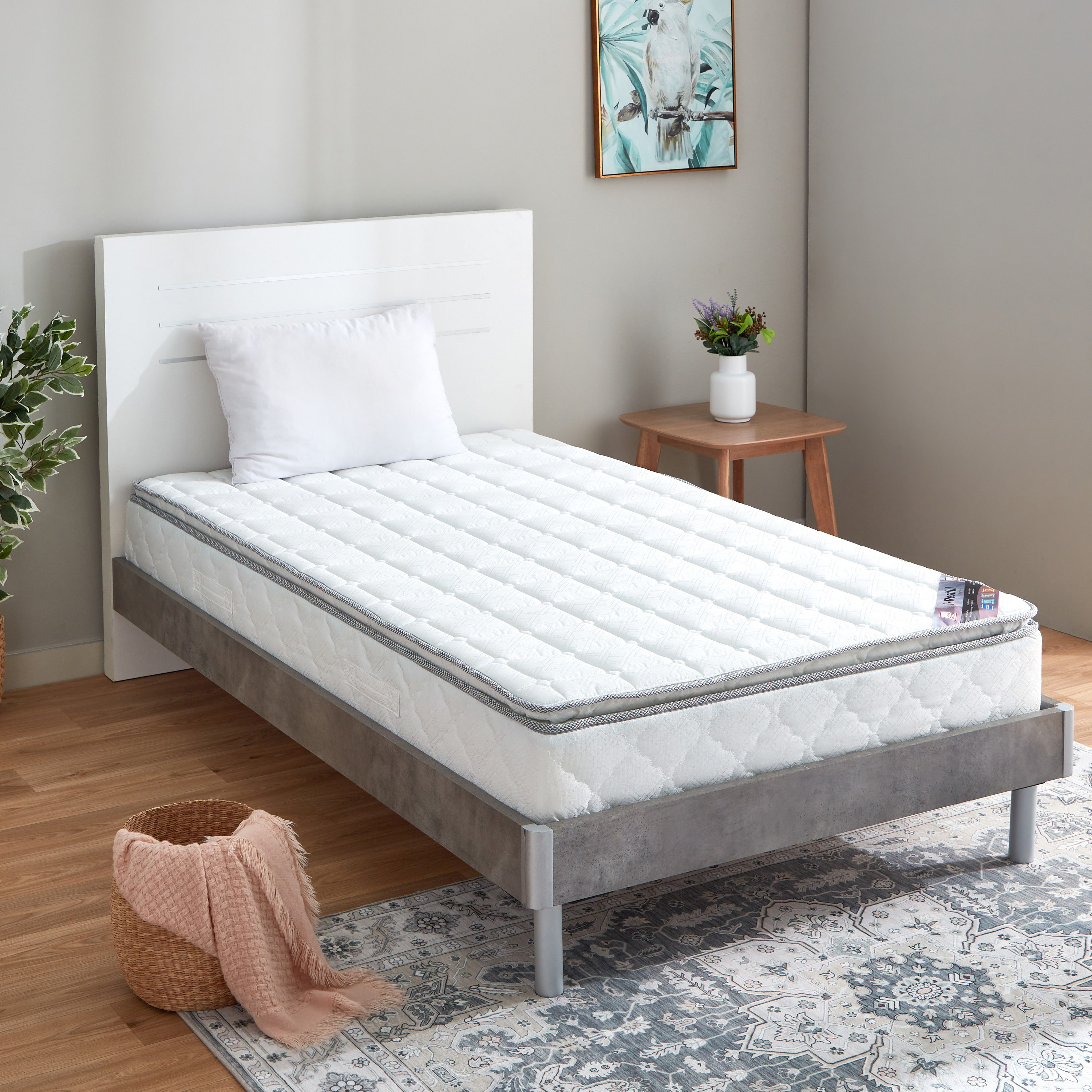 SleepNest iRestful Pillow Top Medium Firm Bonnell Spring Single Mattress - 90x190x24 cm-hbxfurniture-bedroom-mattresses-single-image-12