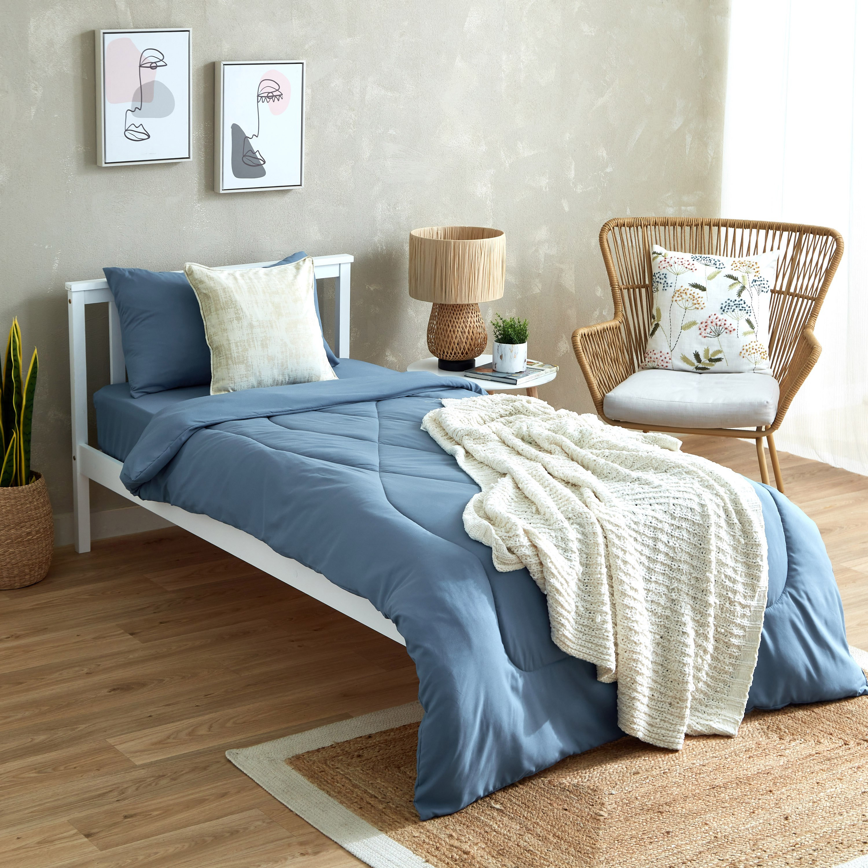 Axis Solid Single Microfibre Comforter - 135x220 cm-hbxkidsandyouth-beddingandfurnishings-comfortersets-image-5