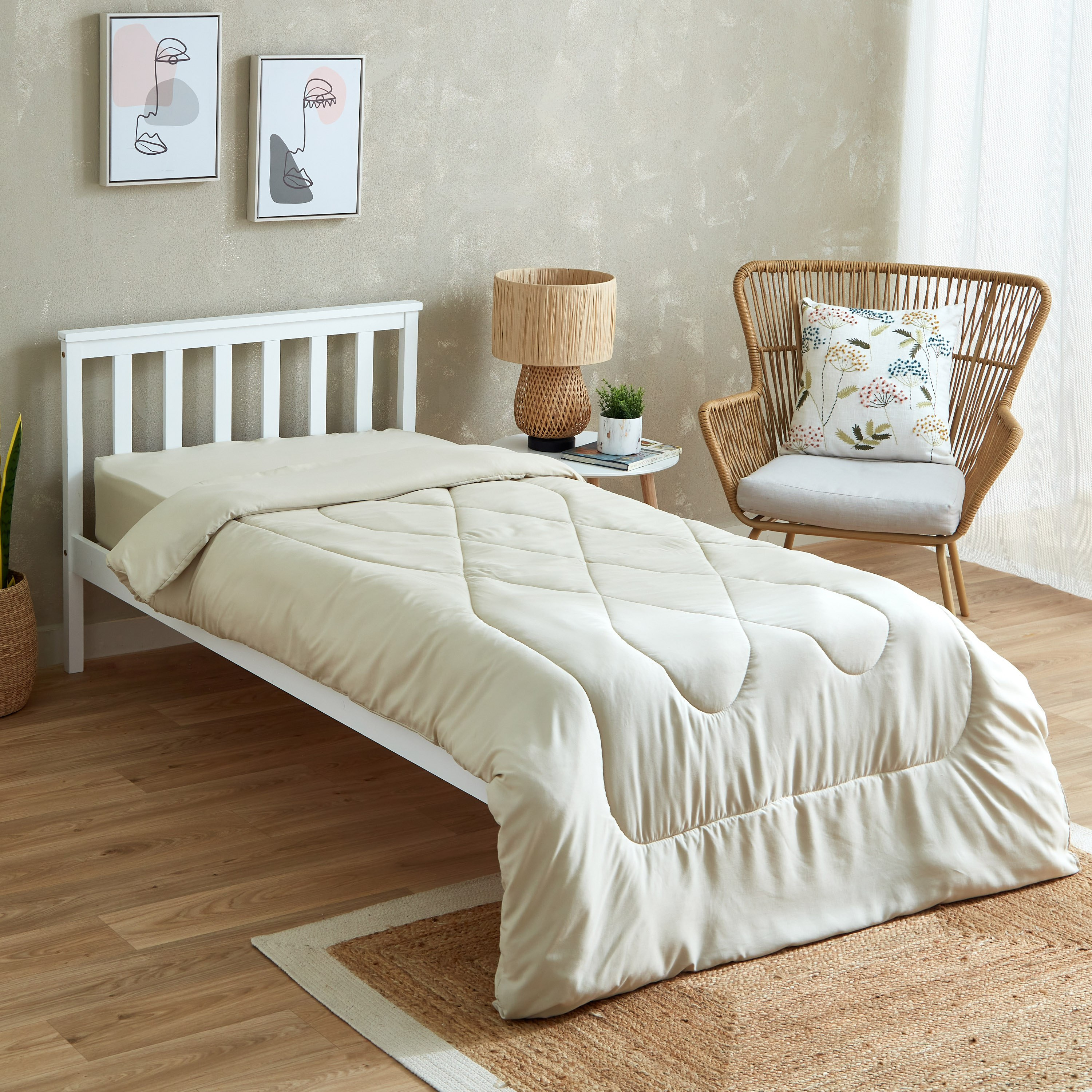 لحاف فردي سادة من الألياف الدقيقة من أكسيس - 135x220 سم-hbxkidsandyouth-beddingandfurnishings-comfortersets-image-1