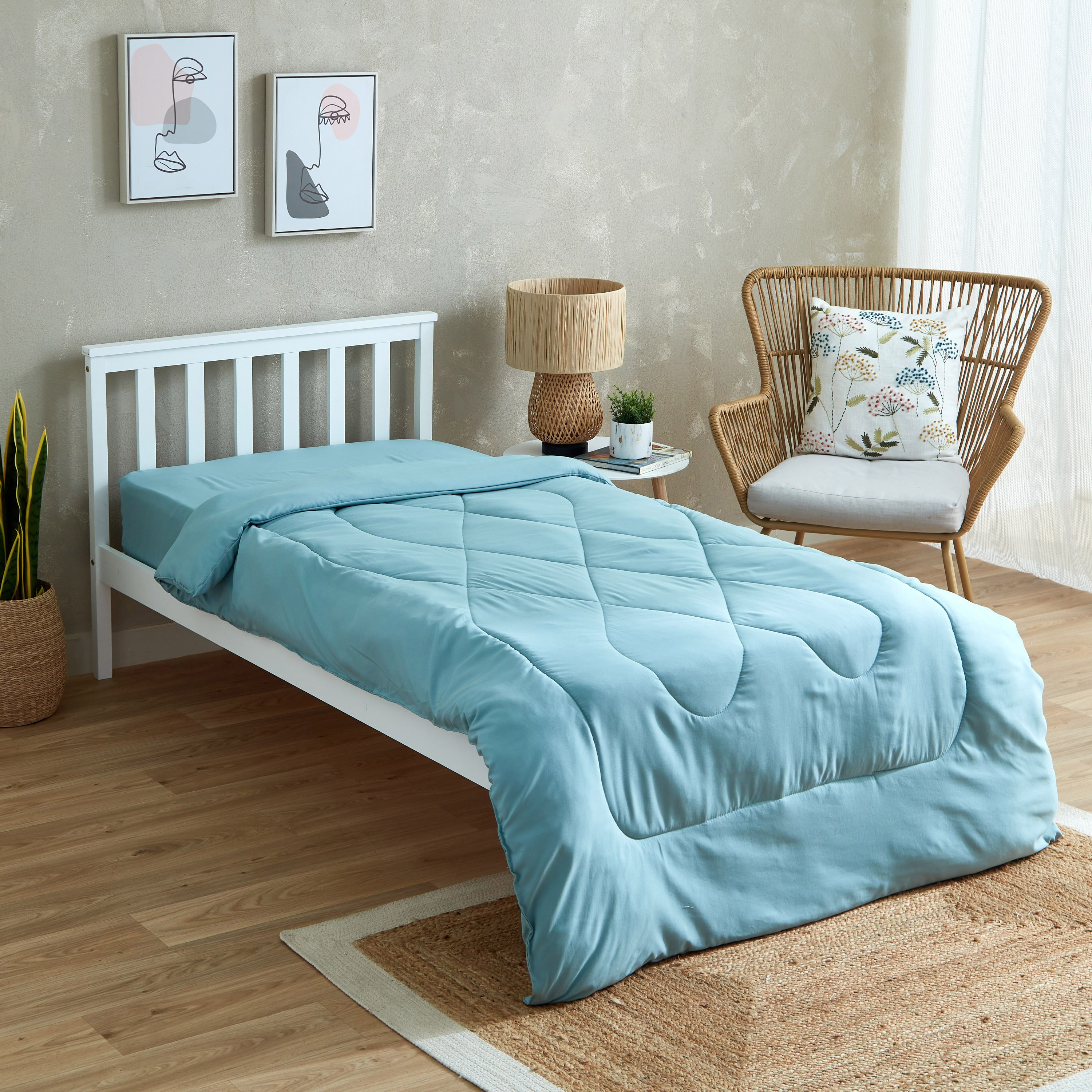 لحاف فردي سادة من الألياف الدقيقة من أكسيس - 135x220 سم-hbxkidsandyouth-beddingandfurnishings-comfortersets-image-1