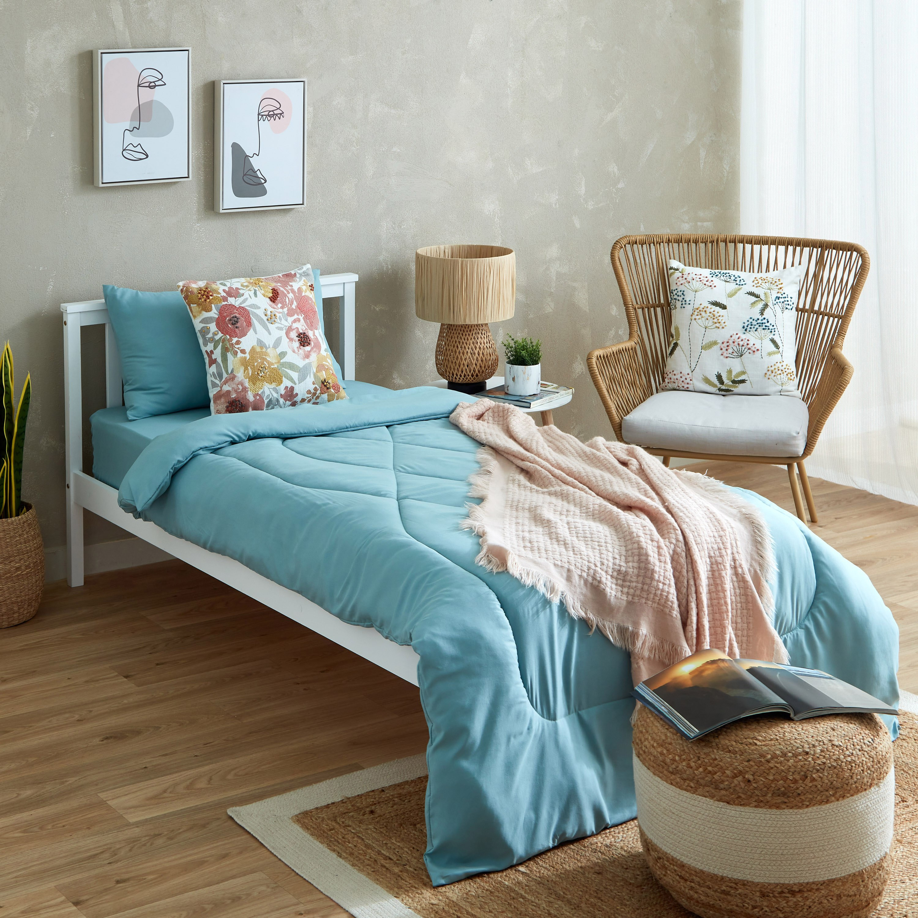 لحاف فردي سادة من الألياف الدقيقة من أكسيس - 135x220 سم-hbxkidsandyouth-beddingandfurnishings-comfortersets-image-6