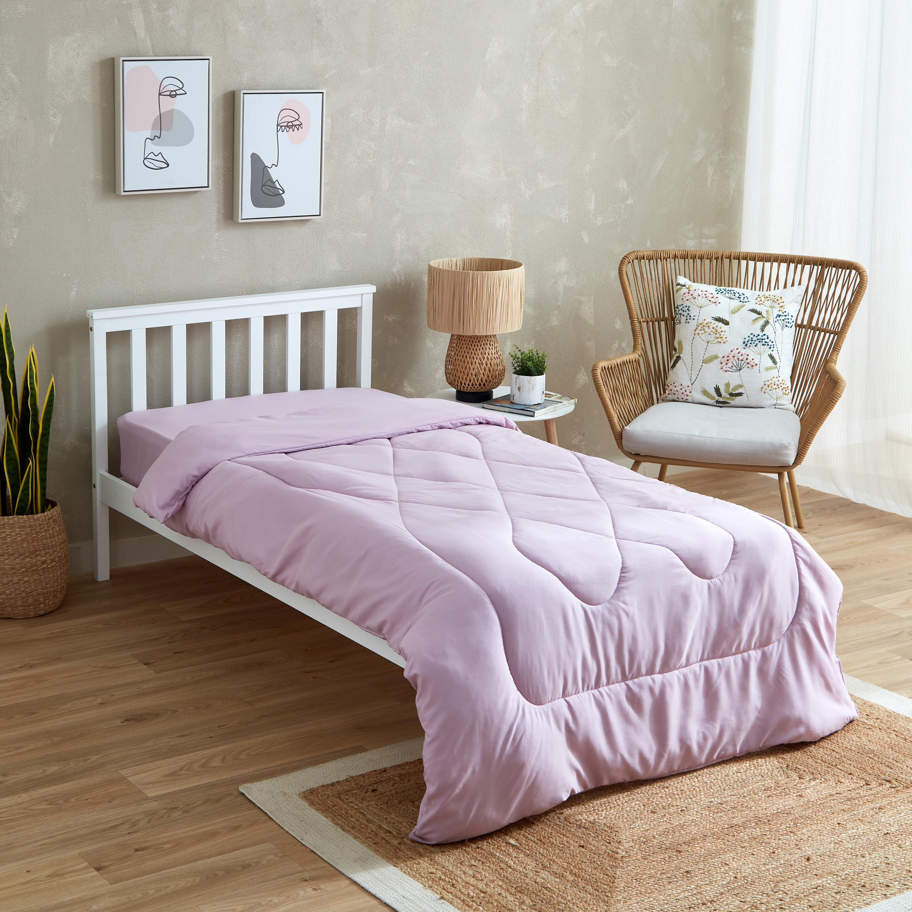 Axis Solid Single Microfiber Comforter - 135x220 cm-hbxkidsandyouth-beddingandfurnishings-comfortersets-image-1
