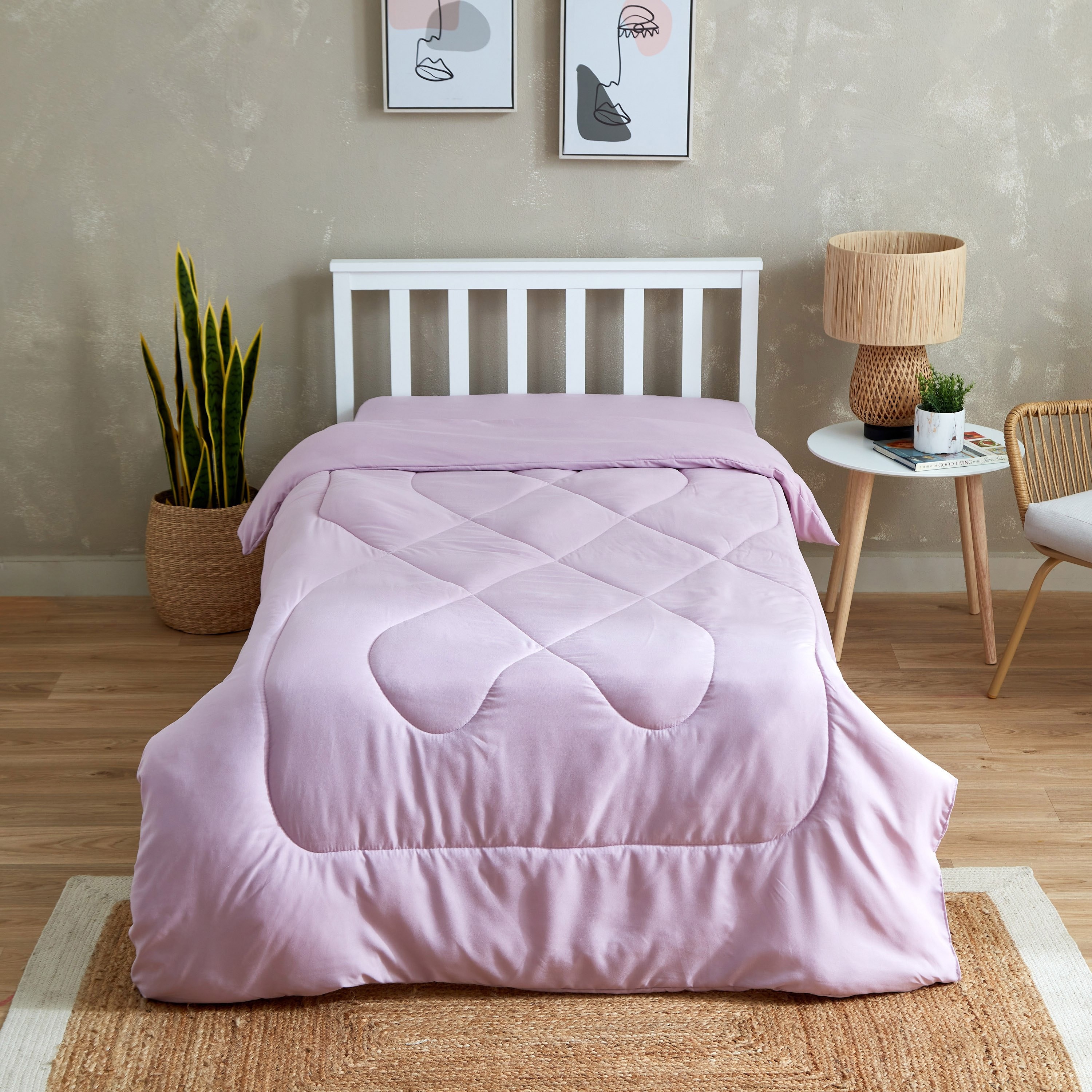 Axis Solid Single Microfiber Comforter - 135x220 cm-hbxkidsandyouth-beddingandfurnishings-comfortersets-image-2