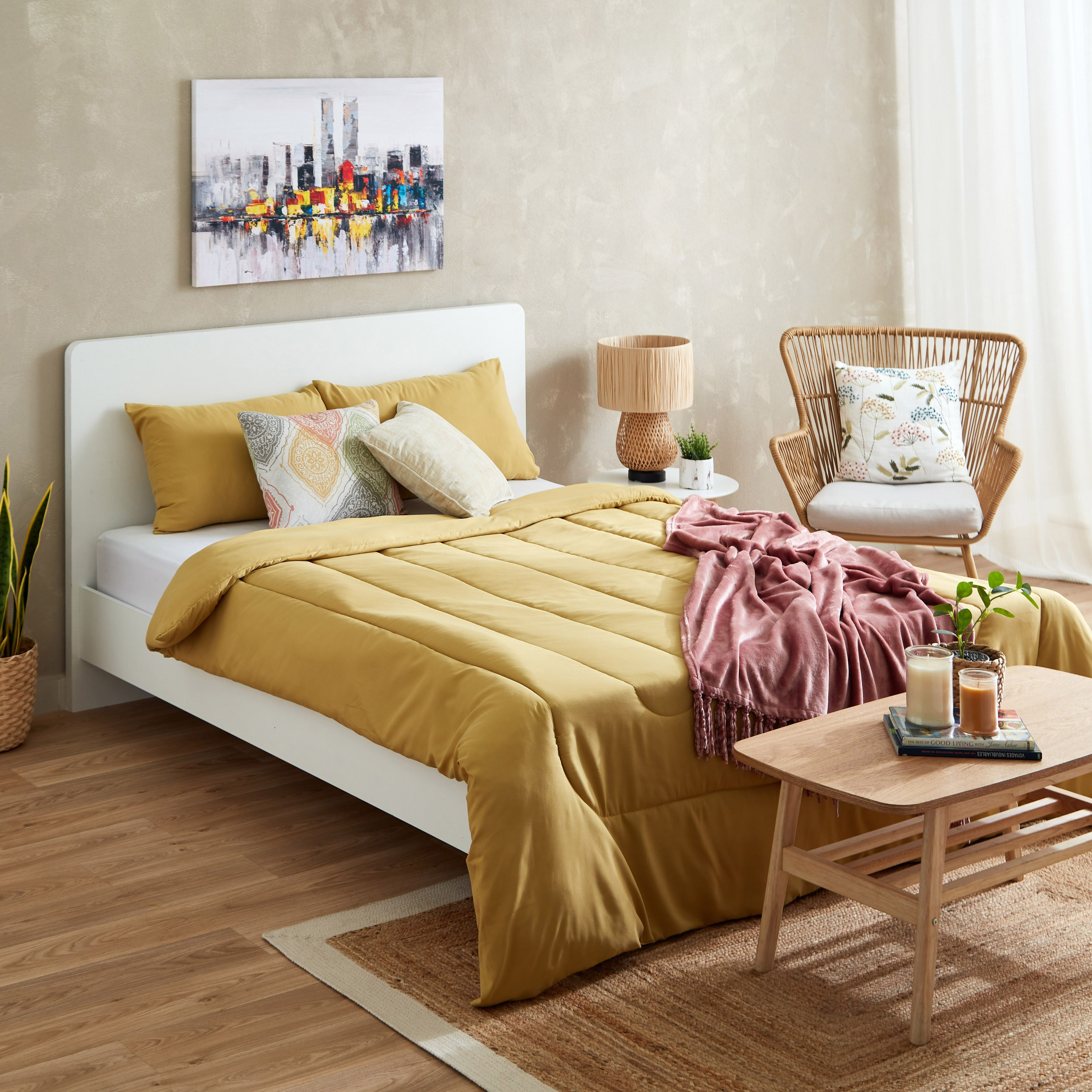 Axis Solid Double Microfibre Comforter - 200x230 cm-hbxhomeware-hbxdecorandfurnishings-image-6